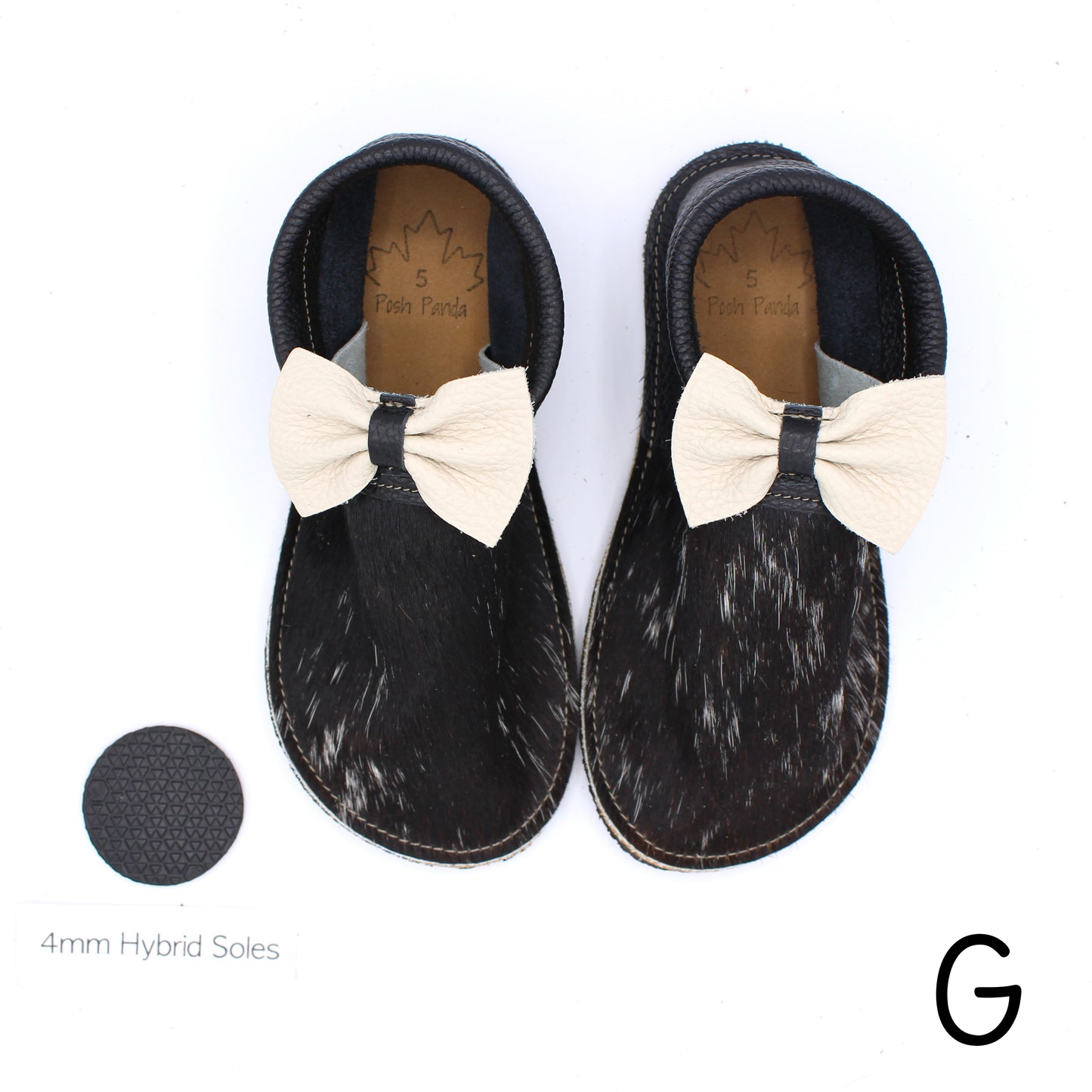 Hair Hide Collab Mocs - Ladies - SIZE 5 (4-6mm Soles)