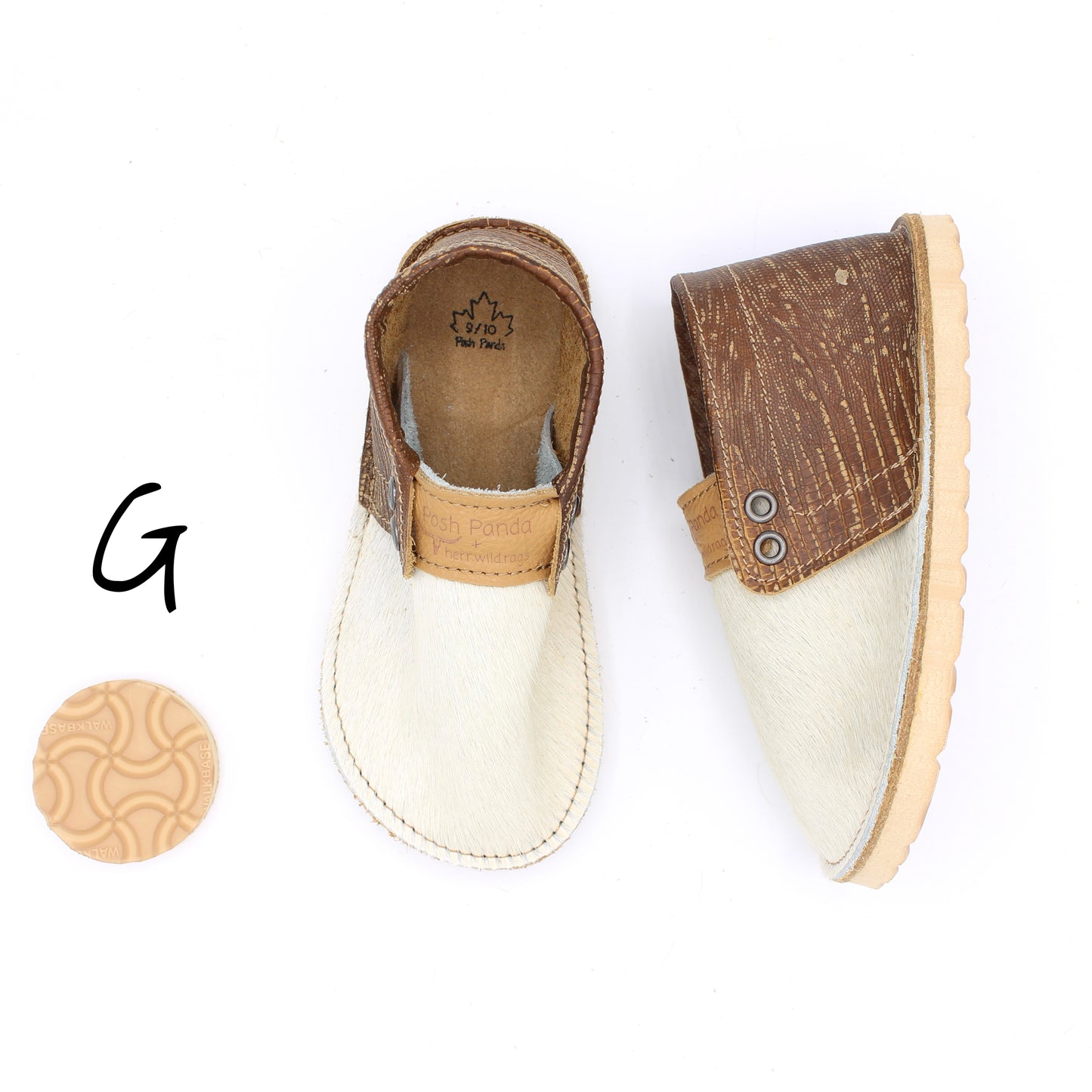 Hair Hide Mocs - TODDLER - Size 9/10 (RUGGED Sole)