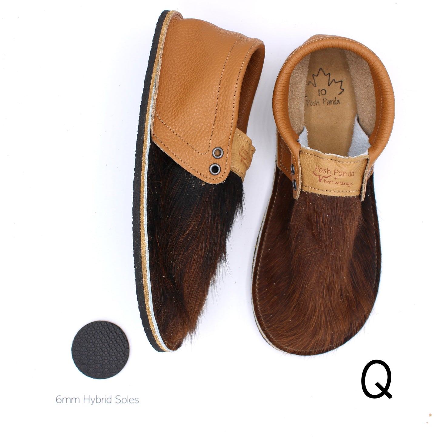 Hair Hide Collab Mocs - Ladies - SIZE 10 (4-6mm Soles)