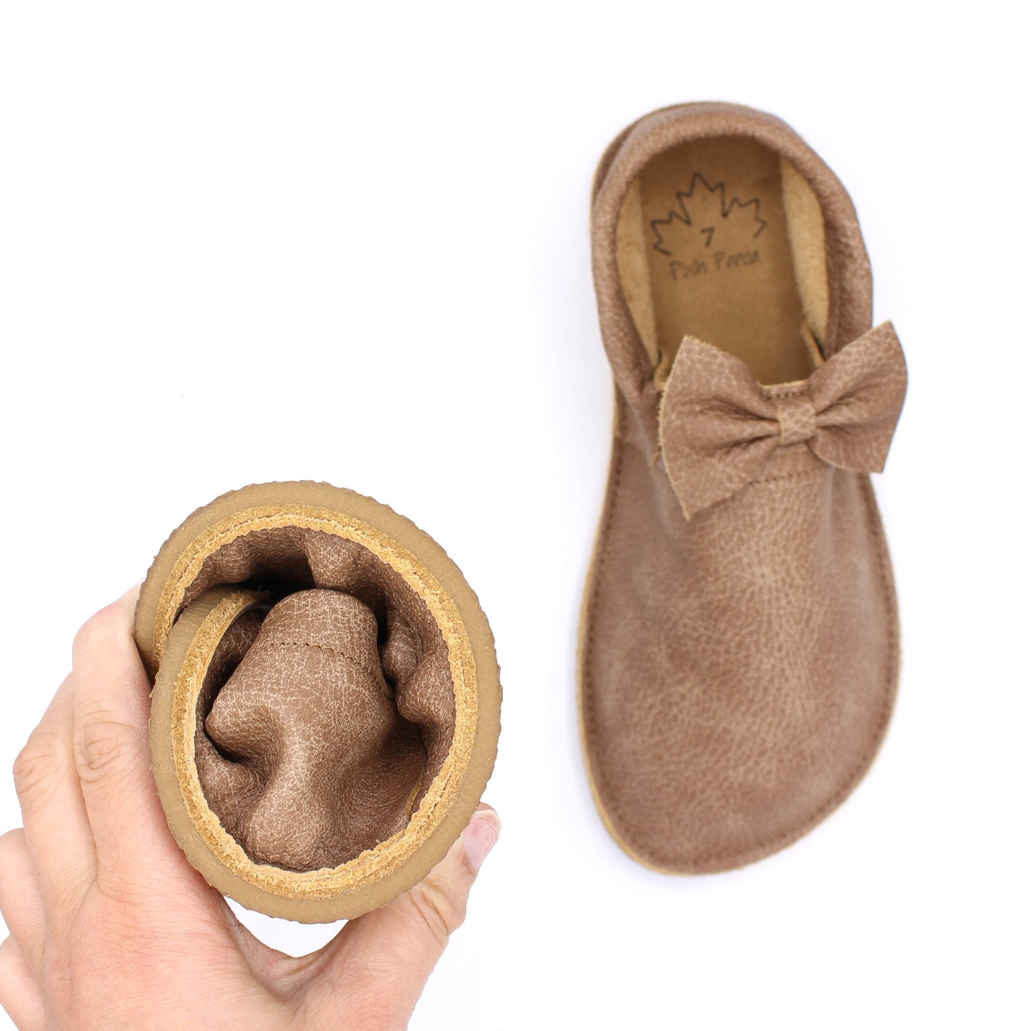Ladies Marie Mocs - Portobello - 6mm Caramel Hybrid Soles