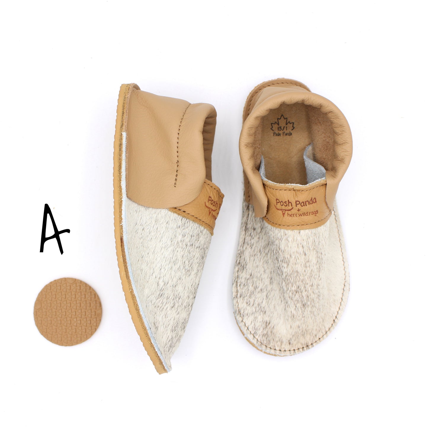Hair Hide Mocs - YOUTH - Size 13/1 (4-6mm Sole)