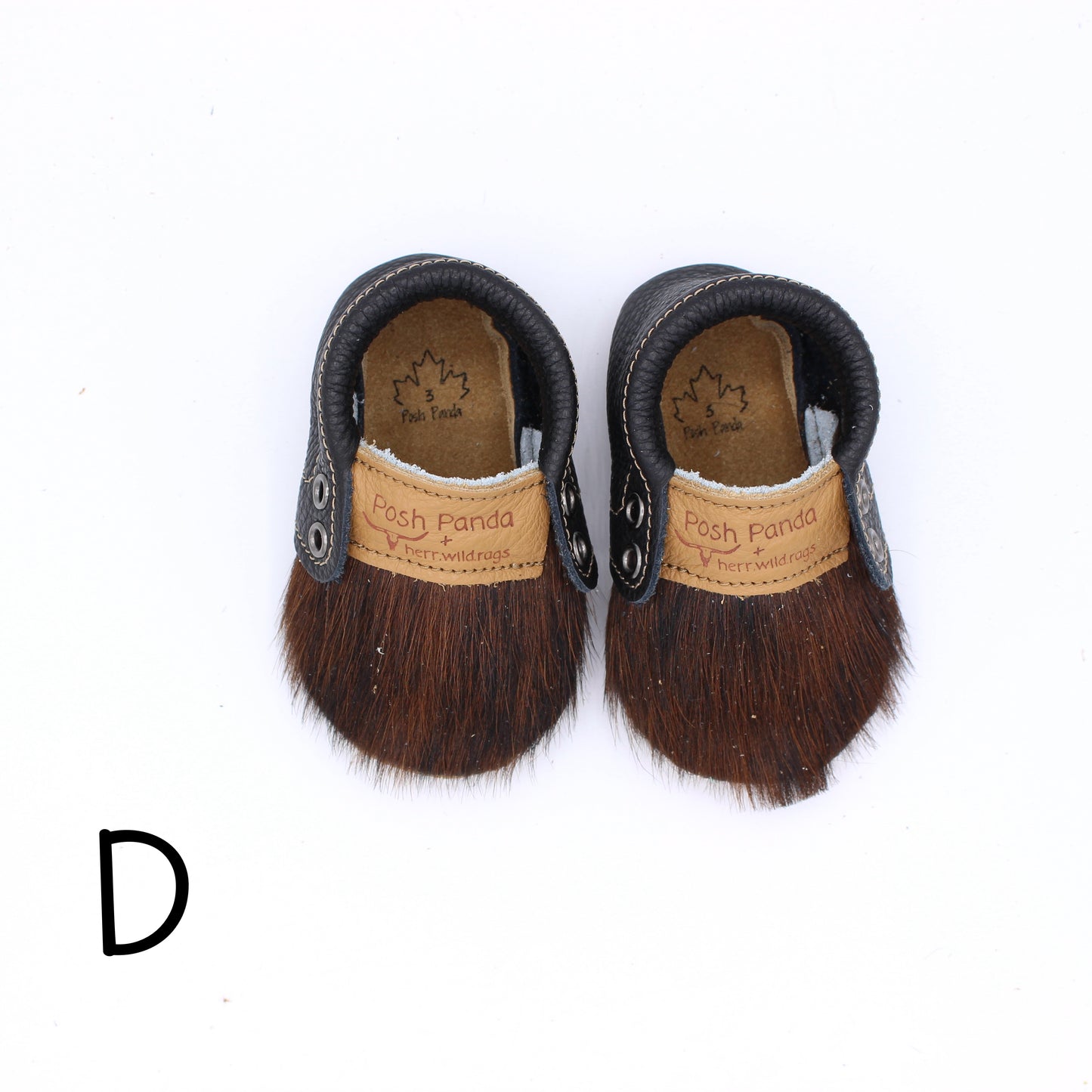 Hair Hide Mocs - BABY/TODDLER (Soft Sole) - Size 3