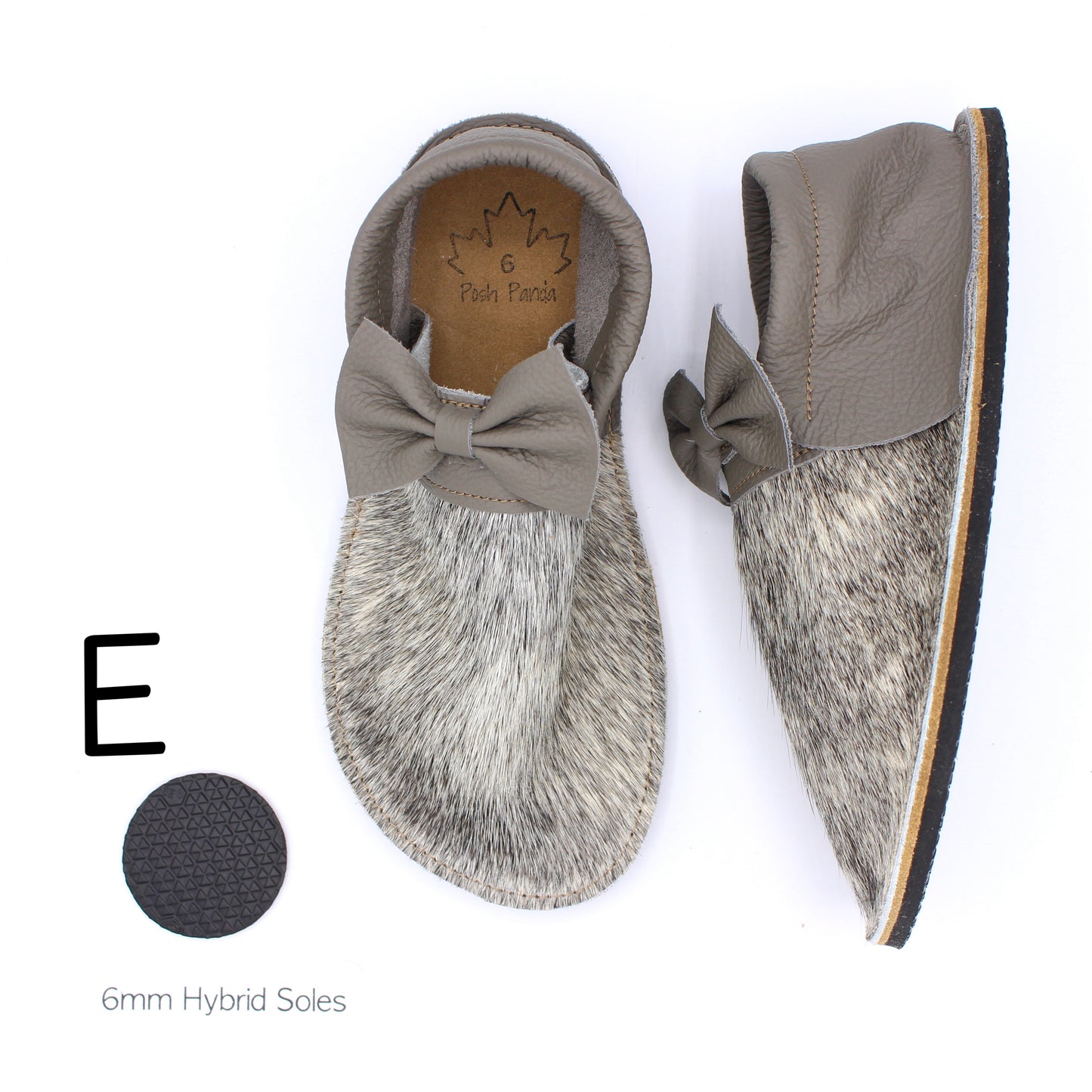 Hair Hide Collab Mocs - Ladies - SIZE 6 (4-6mm Soles)