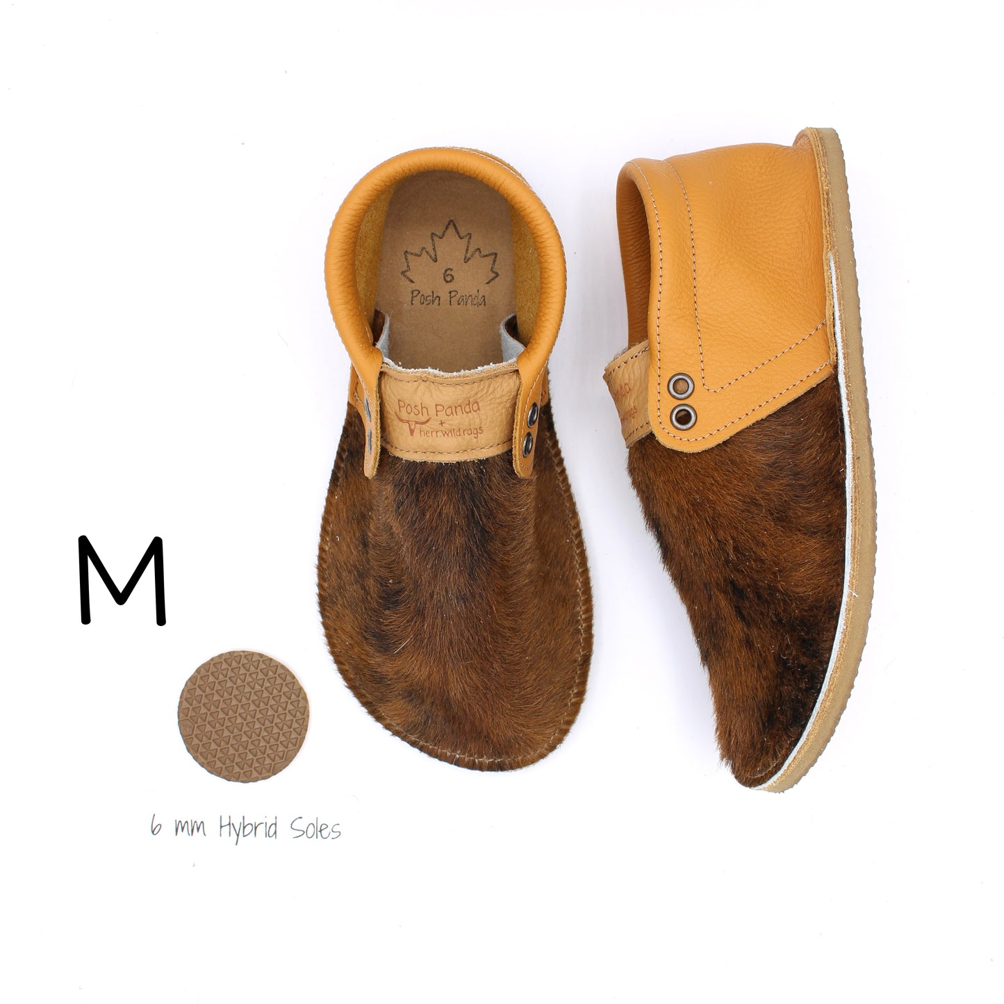 Hair Hide Collab Mocs - Ladies - SIZE 6 (4-6mm Soles)