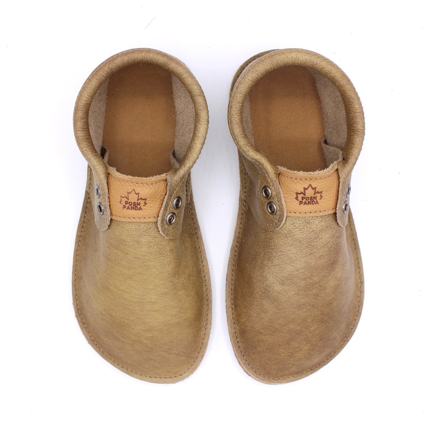 Ladies Hampton Mocs - Buckskin - 8mm Caramel Hybrid Soles