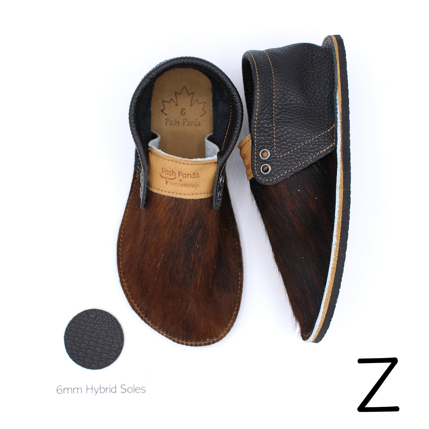 Hair Hide Collab Mocs - Ladies - SIZE 6 (4-6mm Soles)