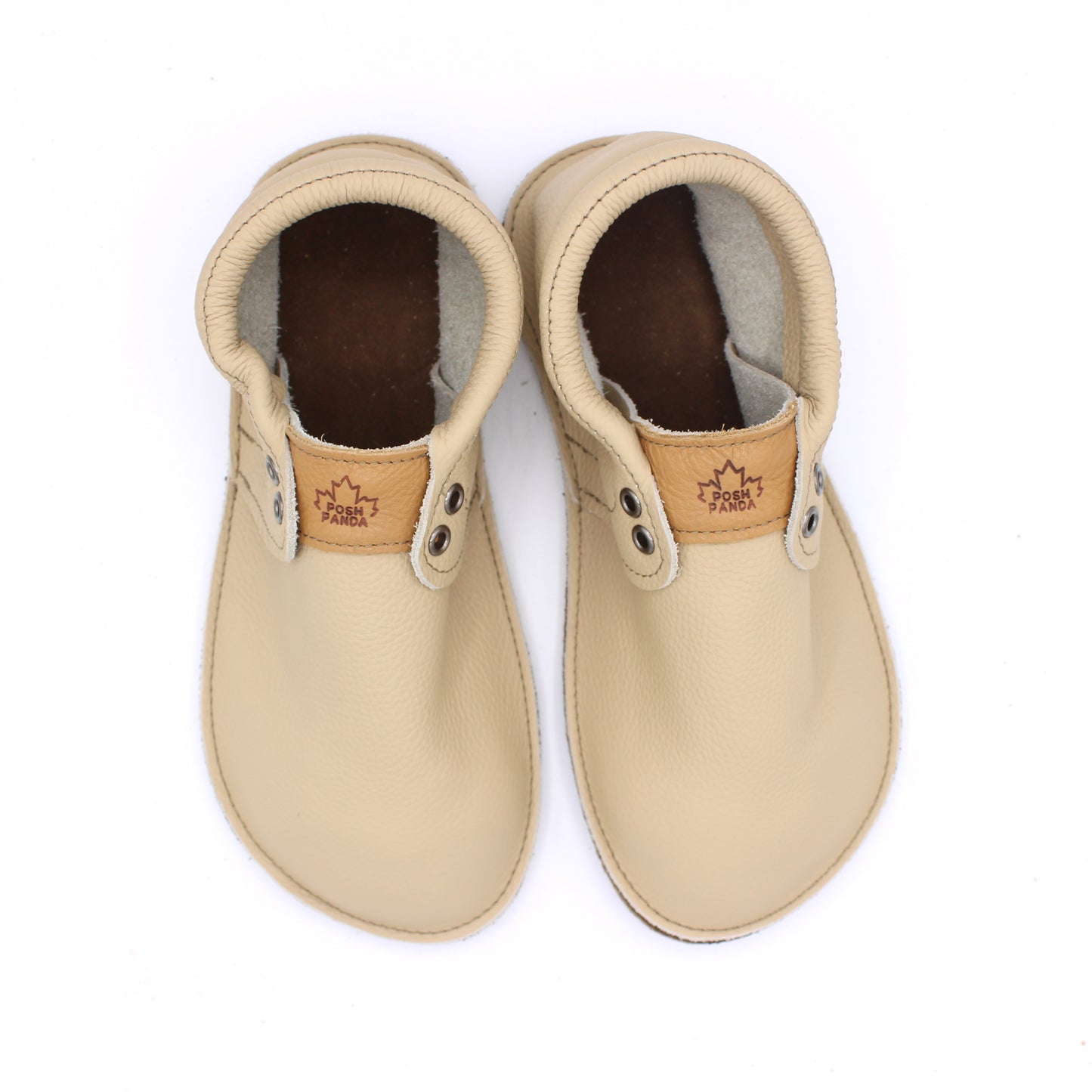 Ladies Hampton Mocs - Latte - Chocolate Midsole - 6mm Caramel Hybrid Soles