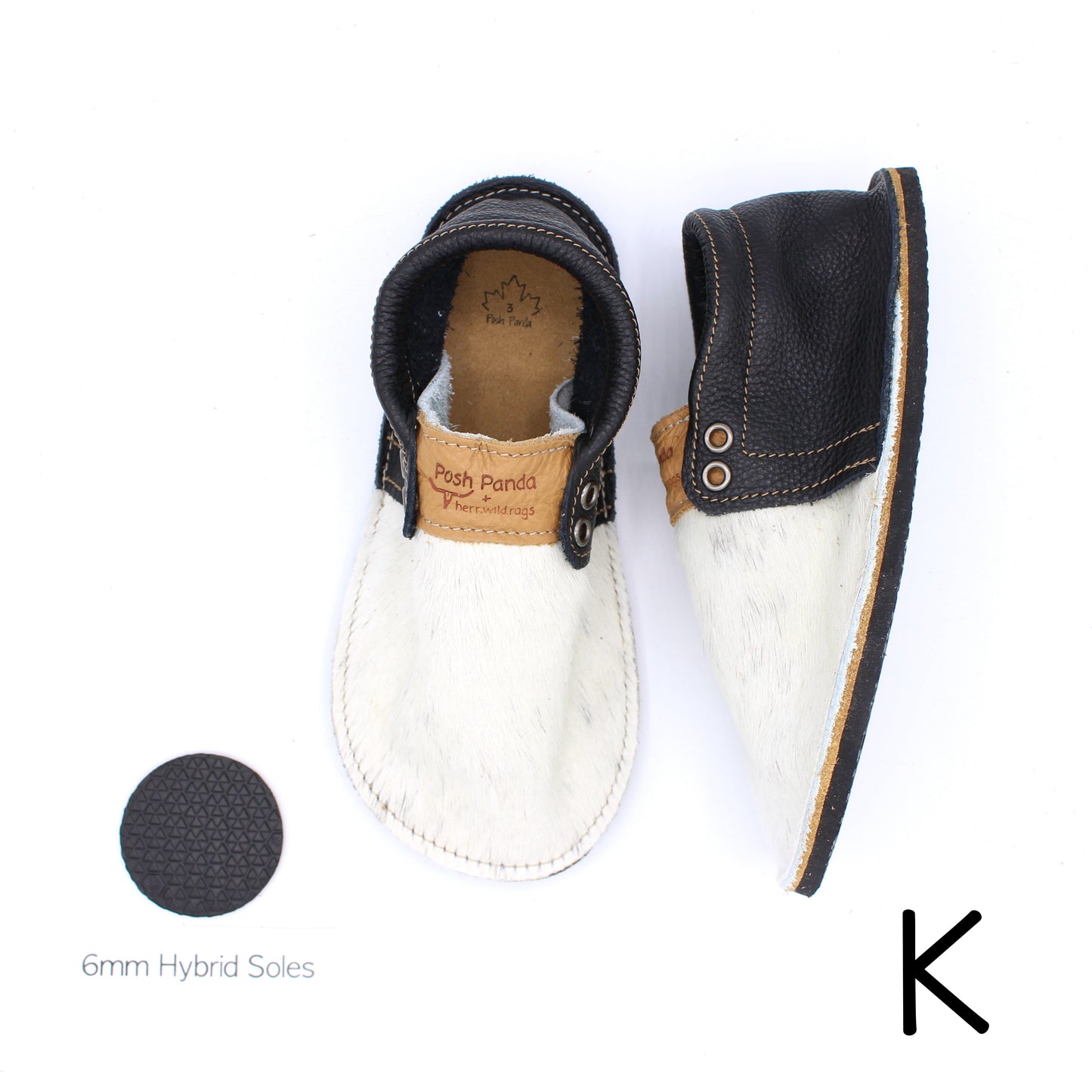 Hair Hide Mocs - YOUTH - Size 3 (4mm Soles)