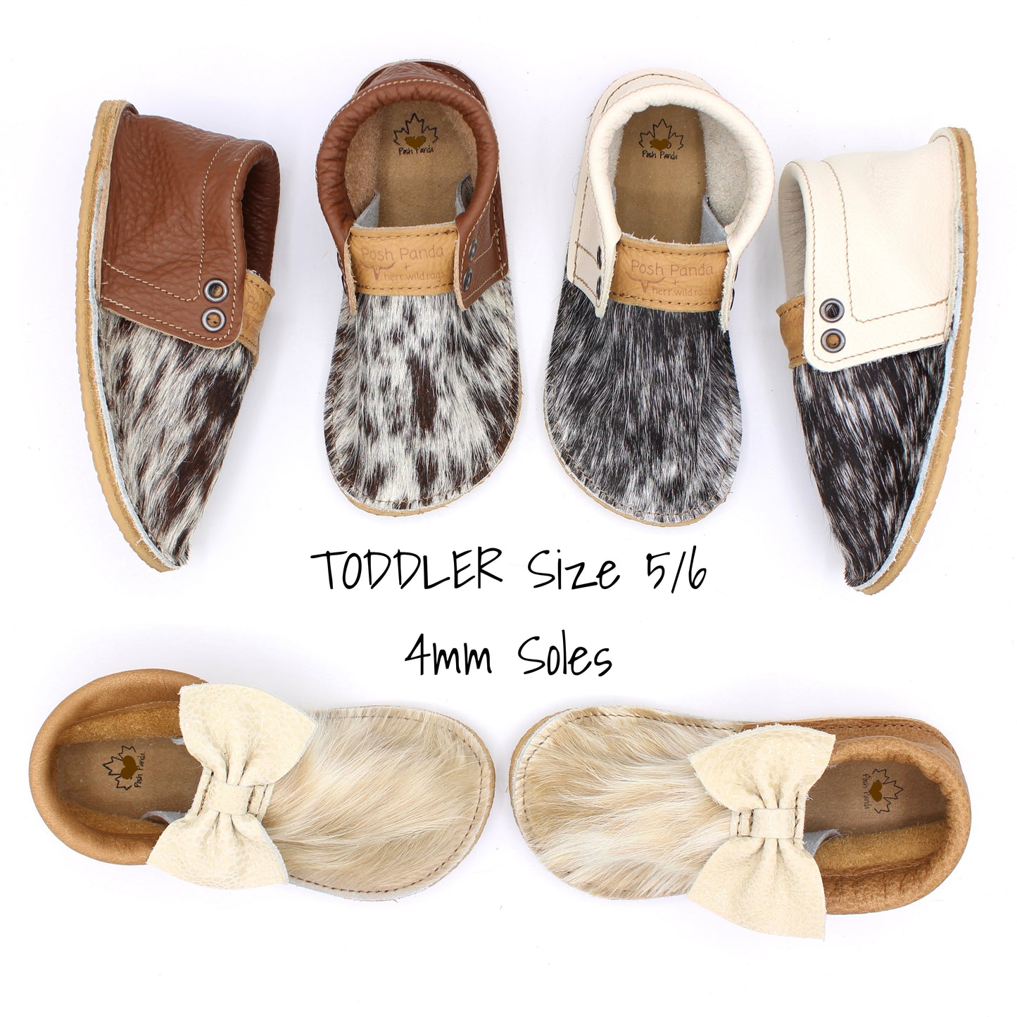 Hair Hide Mocs - TODDLER - Size 5/6 (4-6mm Sole)