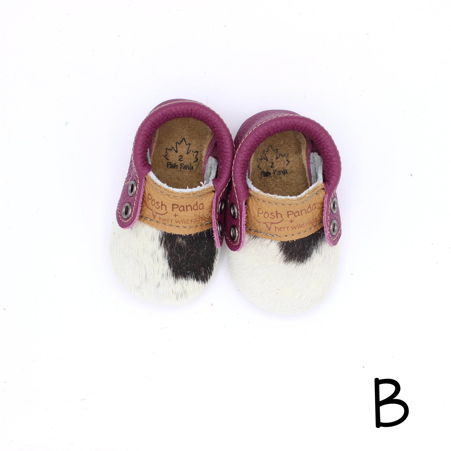 Hair Hide Mocs - BABY/TODDLER (Soft Sole) - Size 2