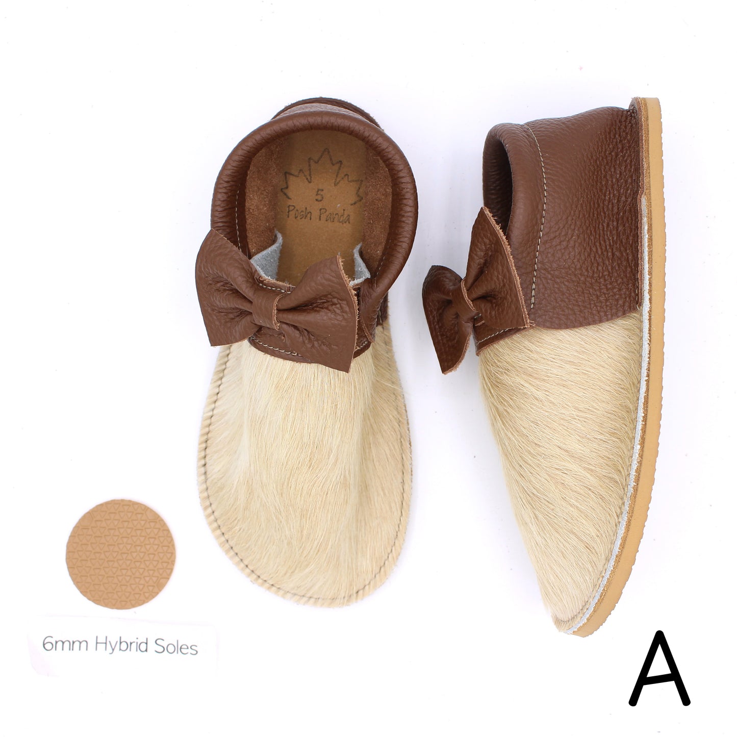 Hair Hide Collab Mocs - Ladies - SIZE 5 (4-6mm Soles)