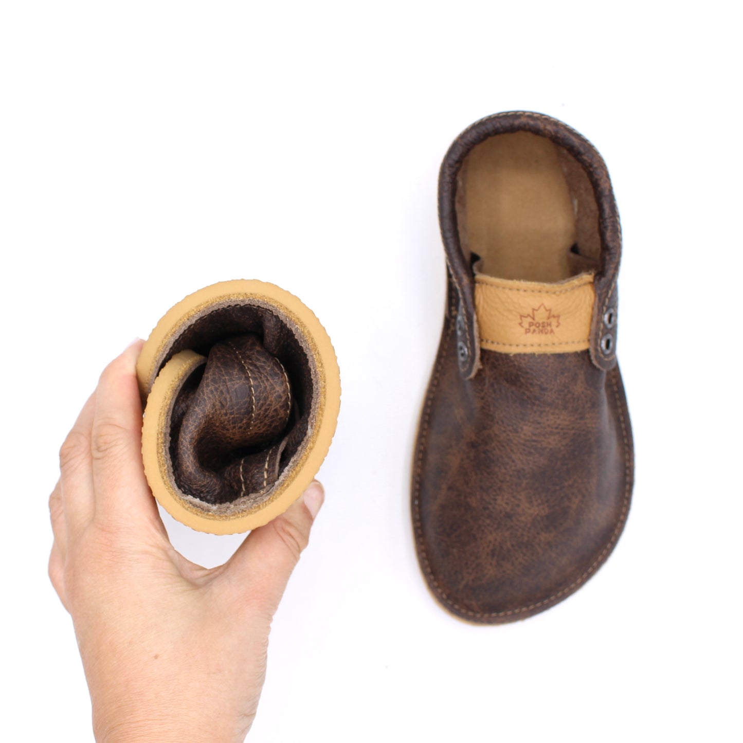 Ladies Hampton Mocs - Whiskey - 6mm Beige Hybrid Soles