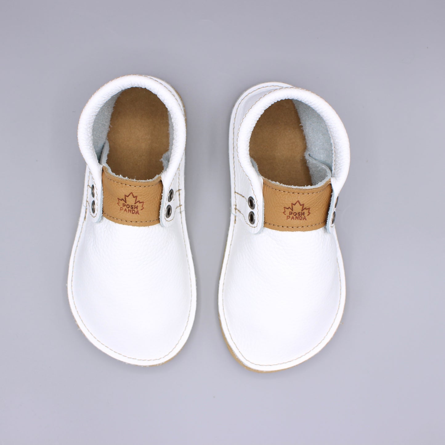 YOUTH Hampton Mocs - White - 6mm Beige Hybrid Soles