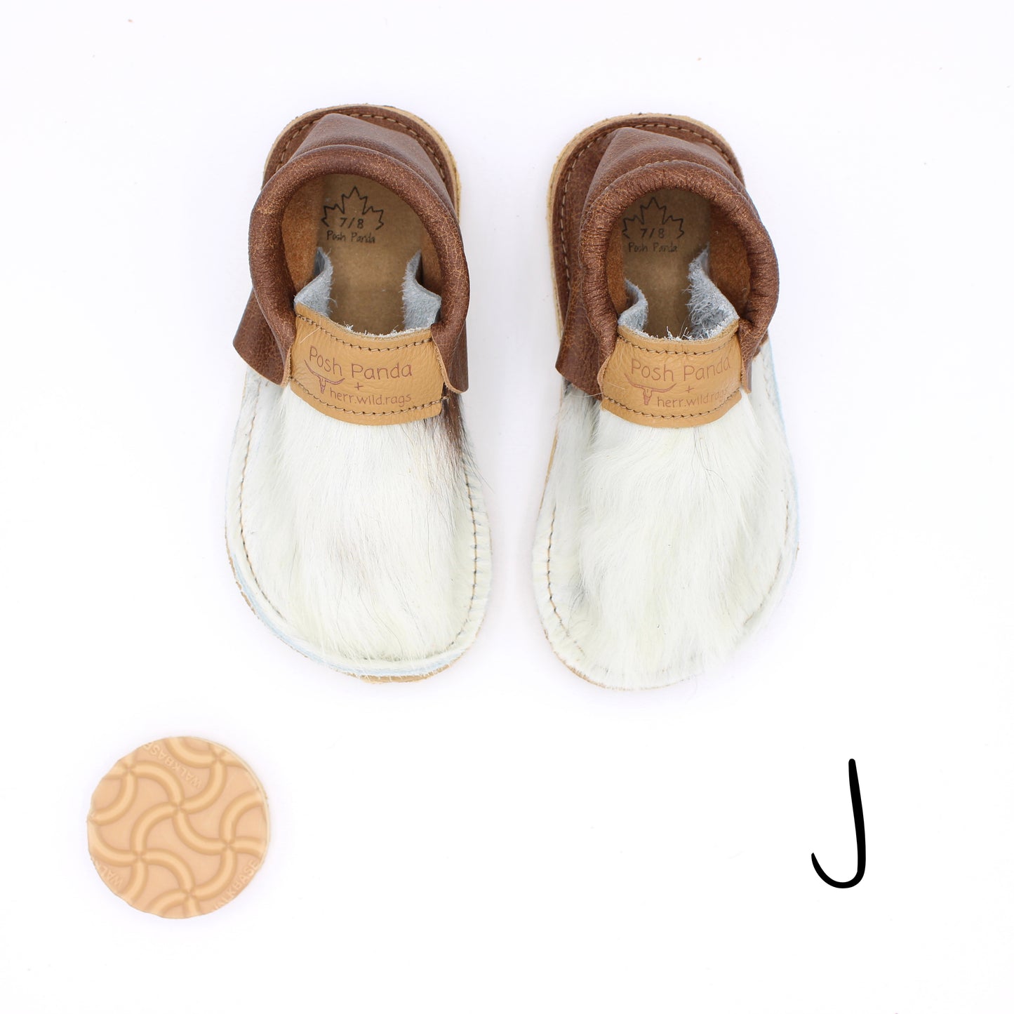 Hair Hide Mocs - TODDLER - Size 7/8 (RUGGED Sole)