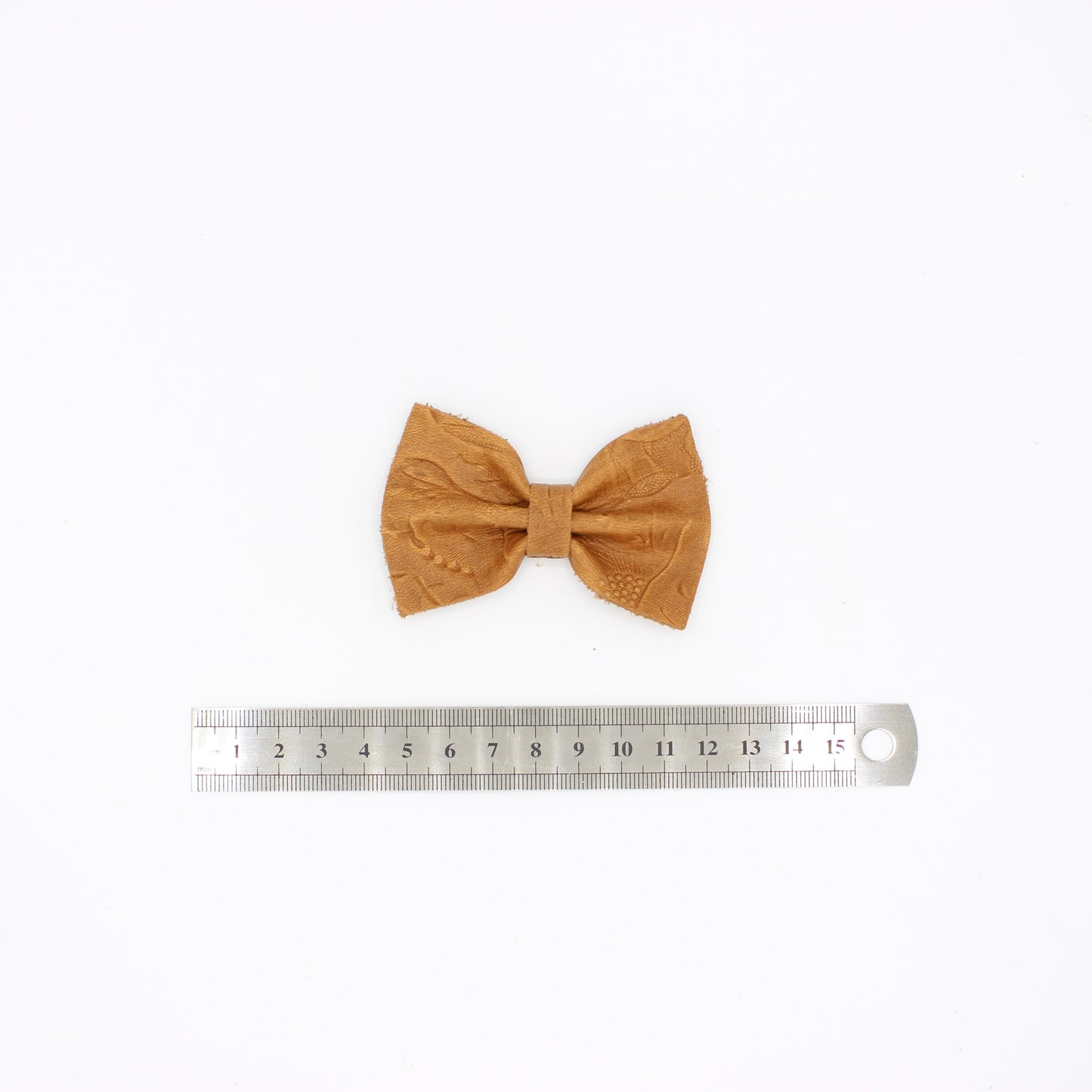 Tooled Tan Bow