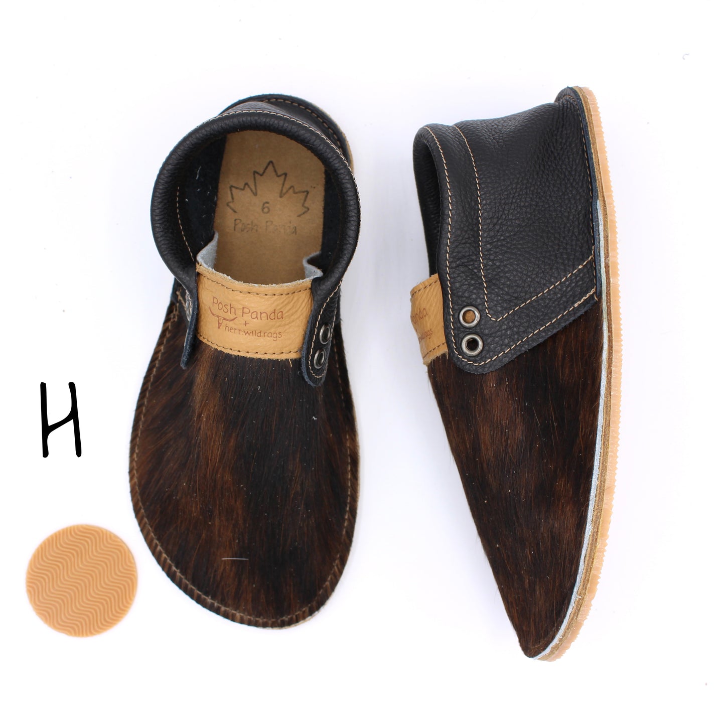 Hair Hide Collab Mocs - Ladies - SIZE 6 (4-6mm Soles)