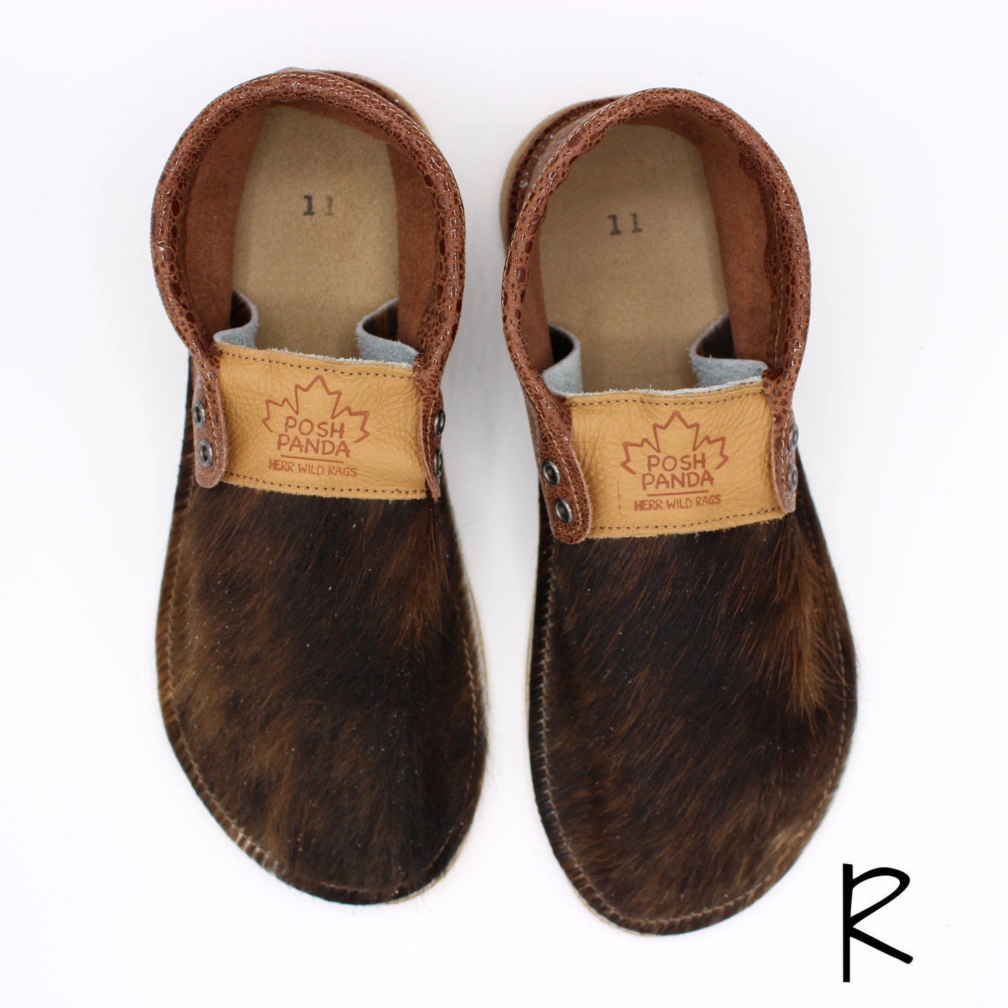 Hair Hide Collab Mocs - Ladies - SIZE 11 (4-6mm Soles)
