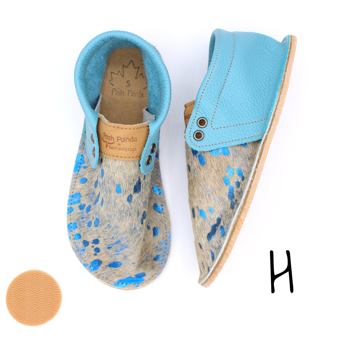 Hair Hide Collab Mocs - Ladies - SIZE 5 (4-6mm Soles)
