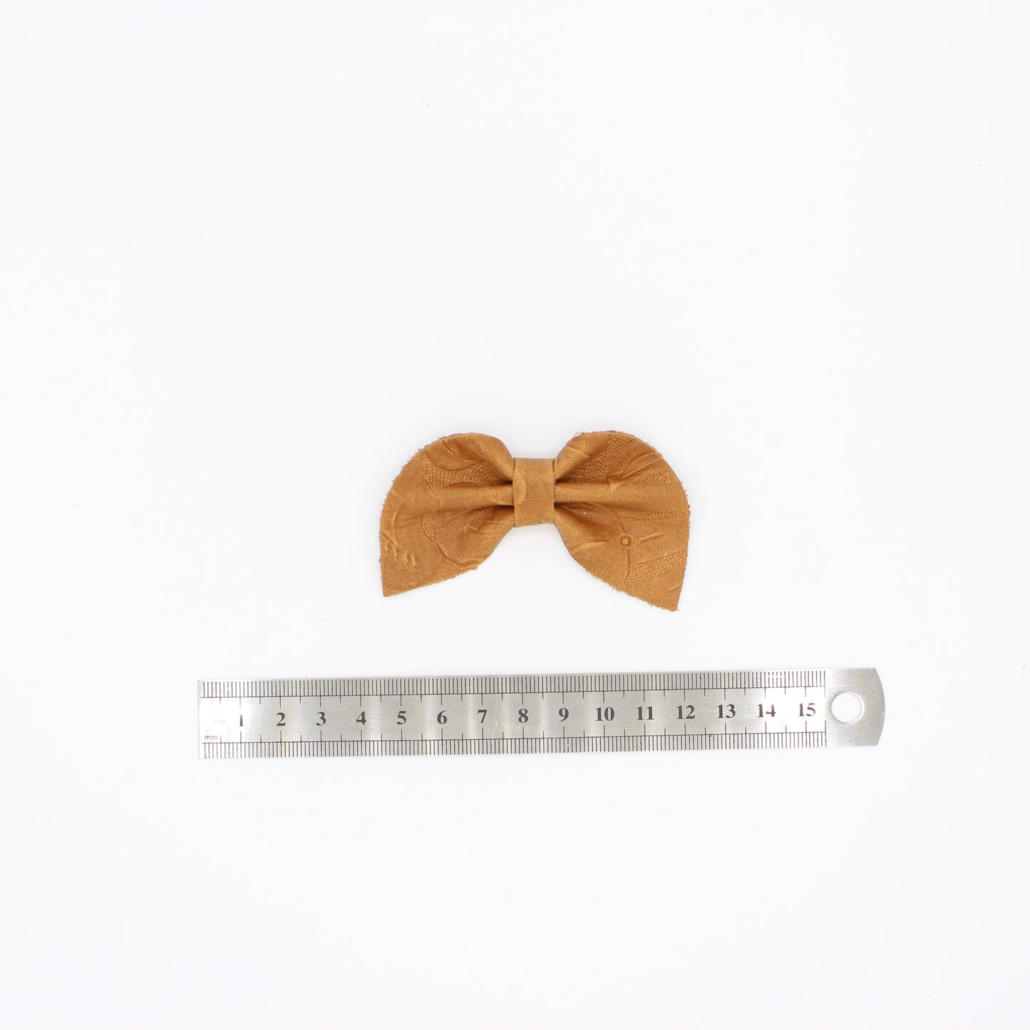 Tooled Tan Bow