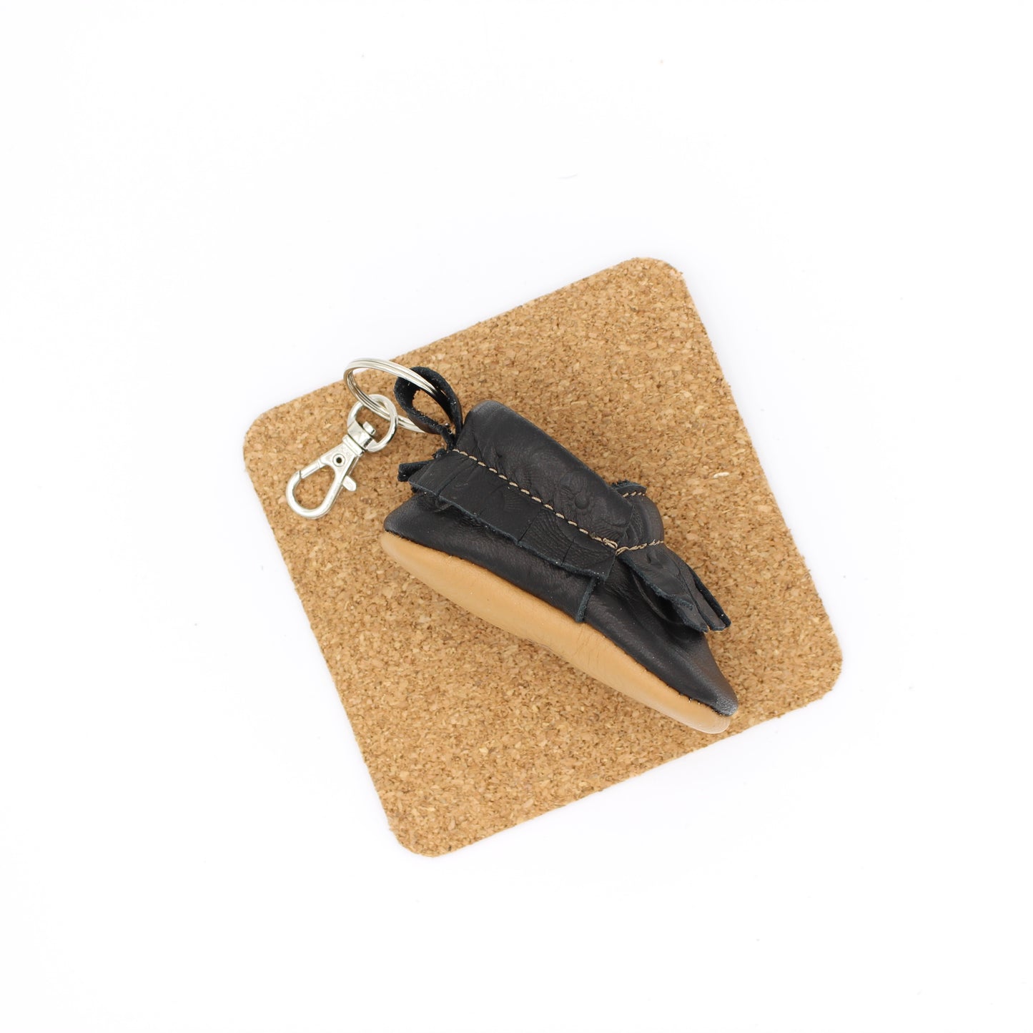 Keychain Moccasin - Tooled Black