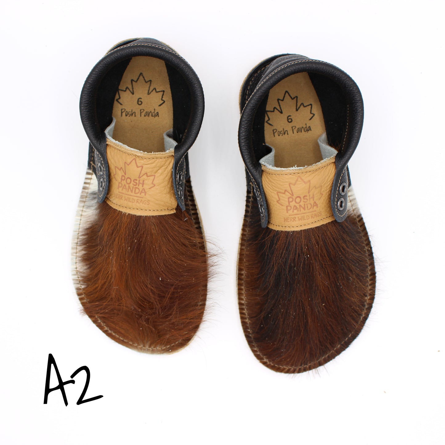 Hair Hide Collab Mocs - Ladies - SIZE 6 (4-6mm Soles)