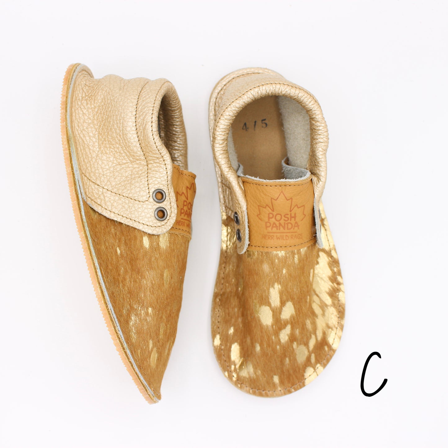 Hair Hide Collab Mocs - Ladies - SIZE 5 (4-6mm Soles)