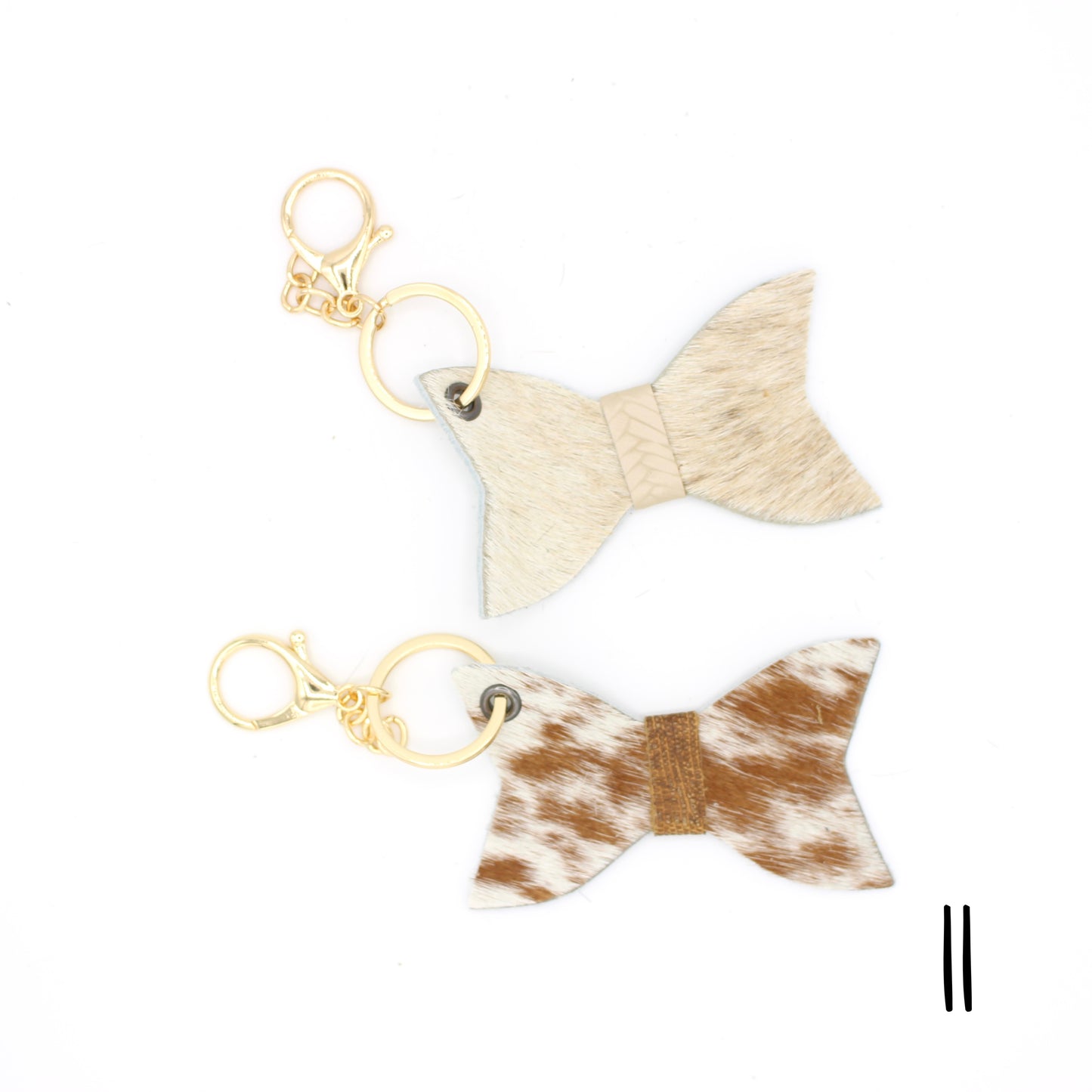 Hair Hide Belted Keychain - 2 PACK