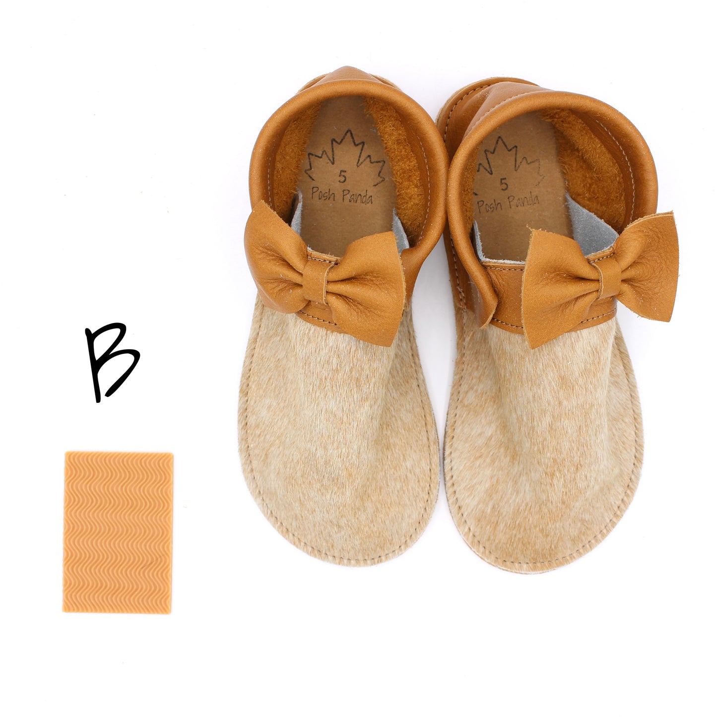 Hair Hide Collab Mocs - Ladies - SIZE 5 (4-6mm Soles)