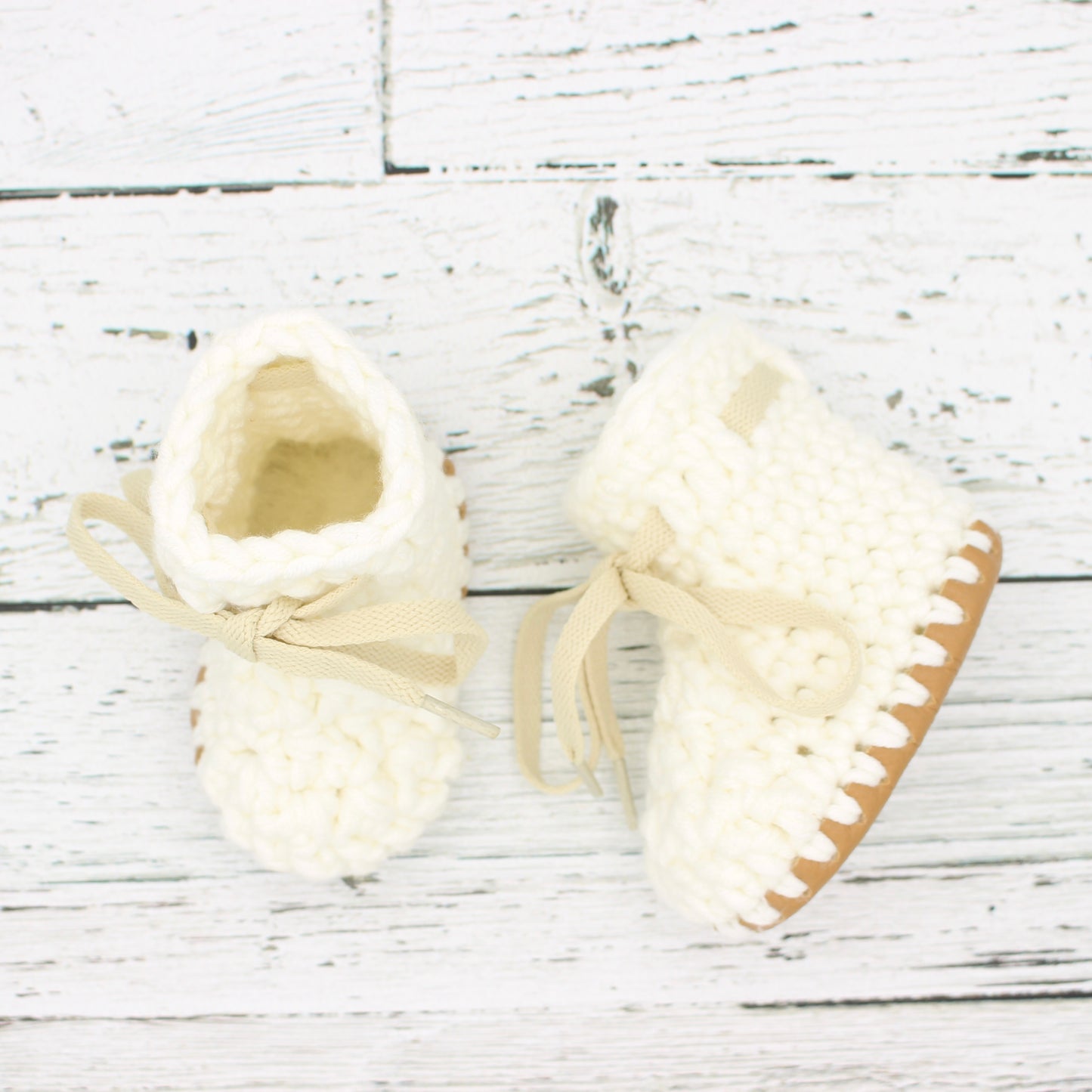 Baby Crochet Boots - Off White