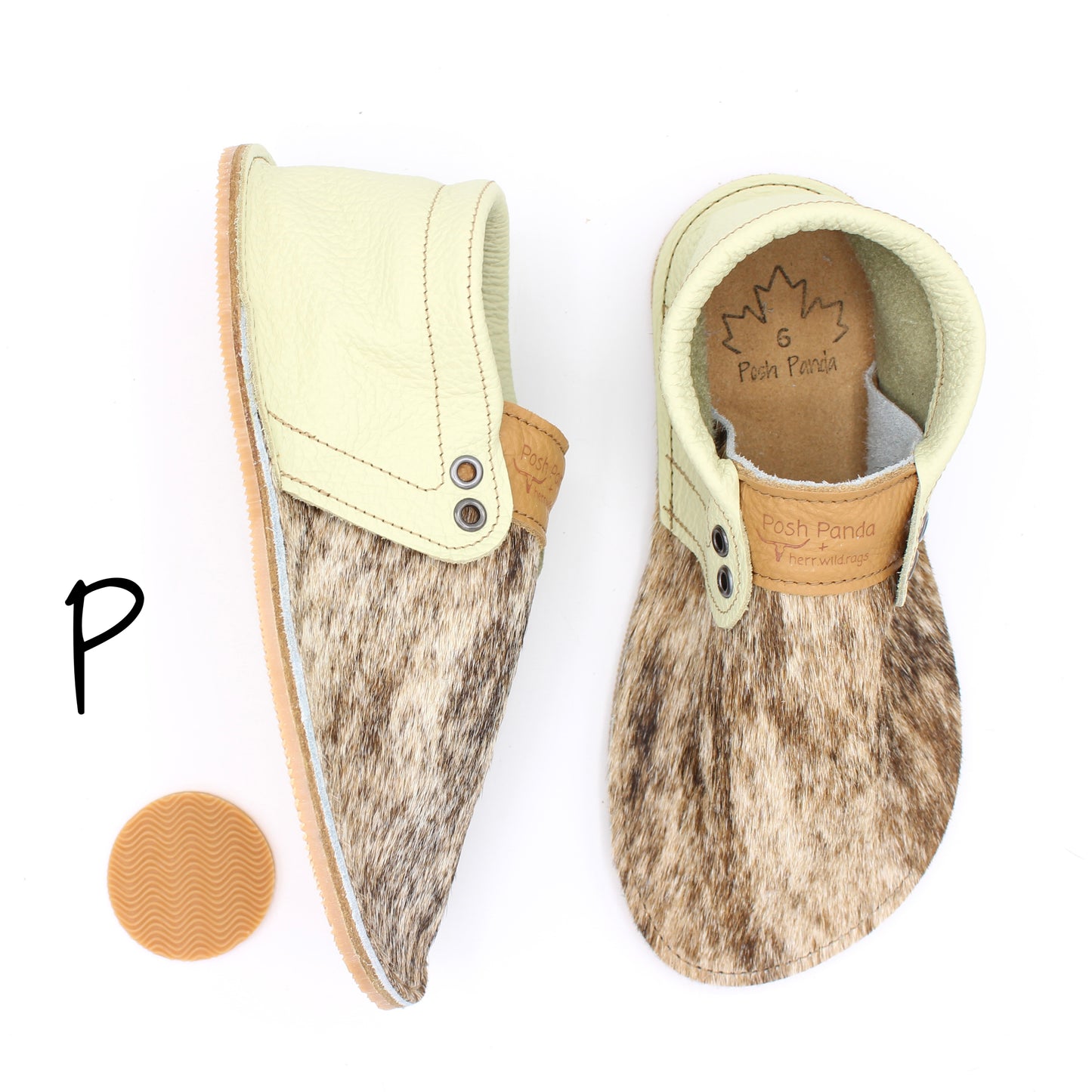 Hair Hide Collab Mocs - Ladies - SIZE 6 (4-6mm Soles)