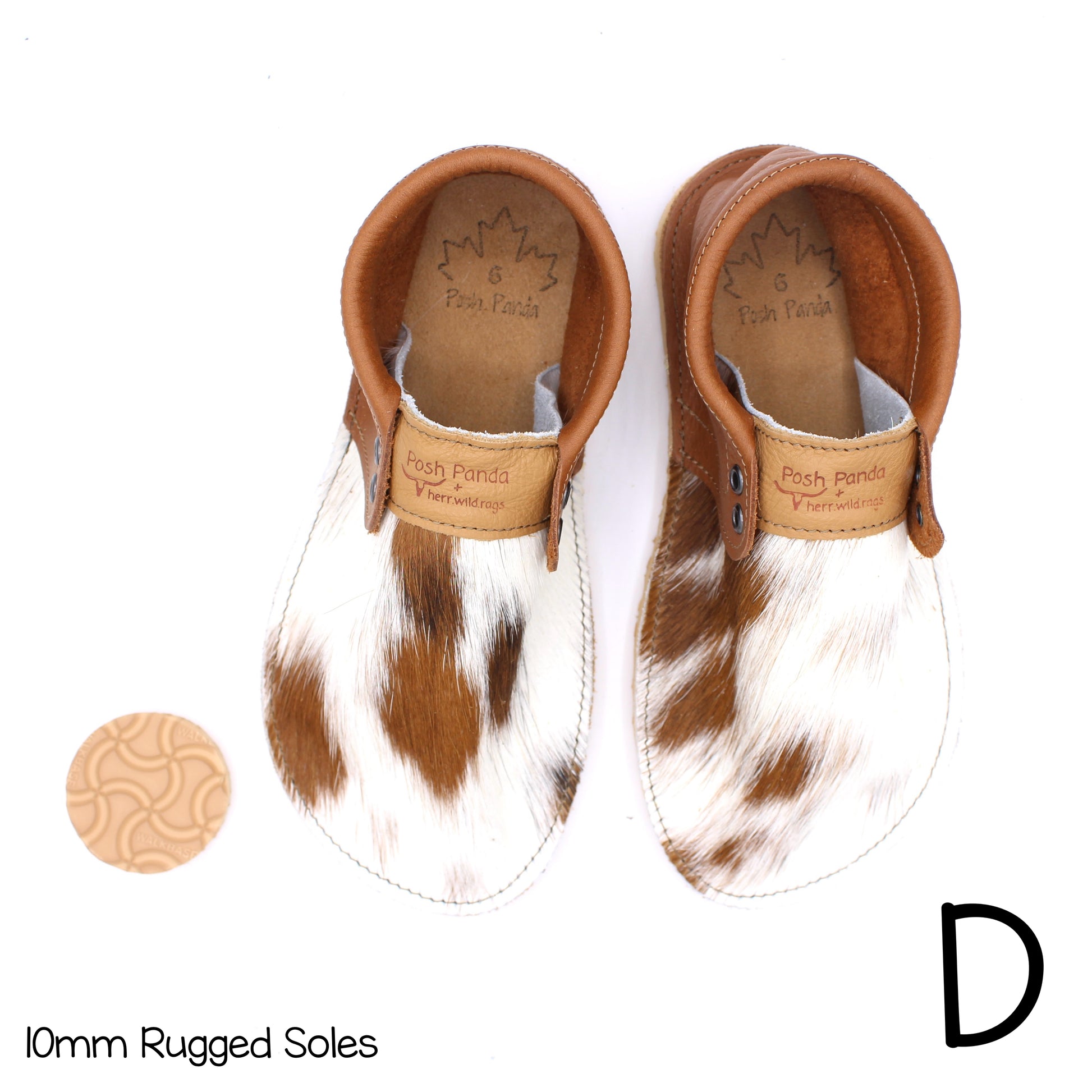 Hair Hide Collab Mocs - Ladies - SIZE 6 - RUGGED - Posh Panda