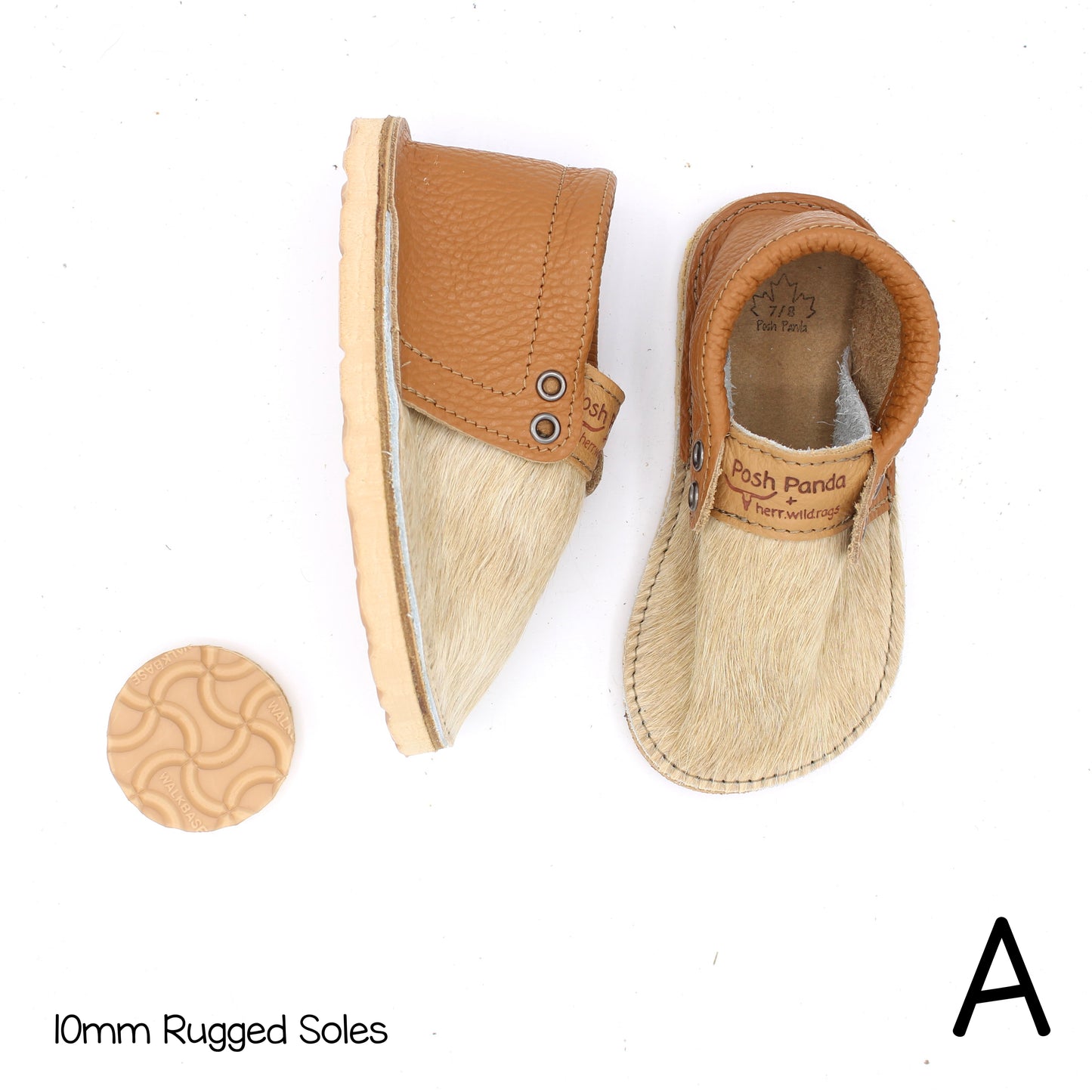 Hair Hide Mocs - TODDLER - Size 7/8 (RUGGED Sole)