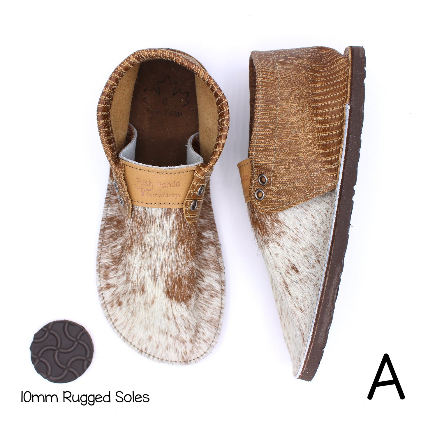 Hair Hide Collab Mocs - Ladies - SIZE 8 - RUGGED