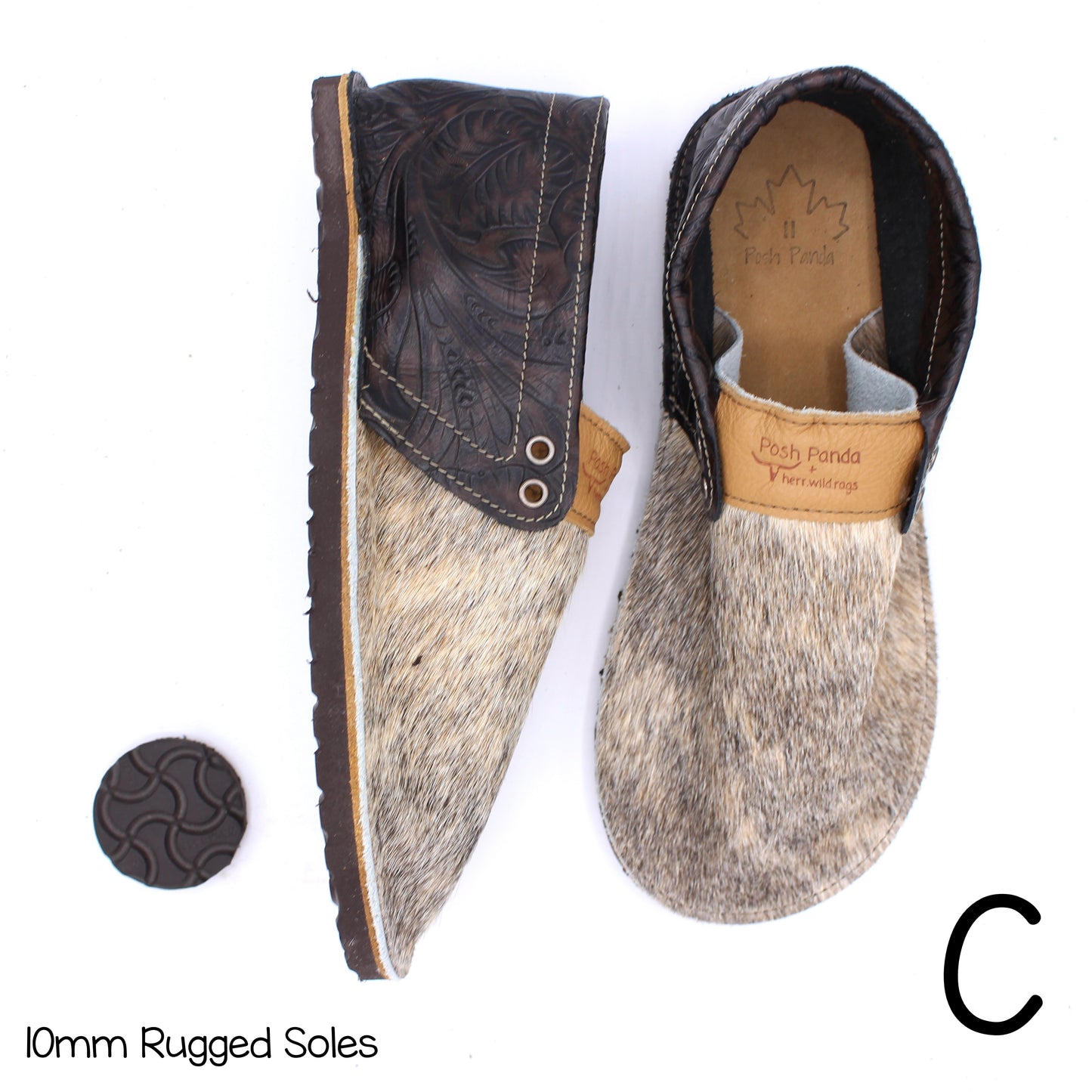 Hair Hide Collab Mocs - Ladies - SIZE 11 - RUGGED