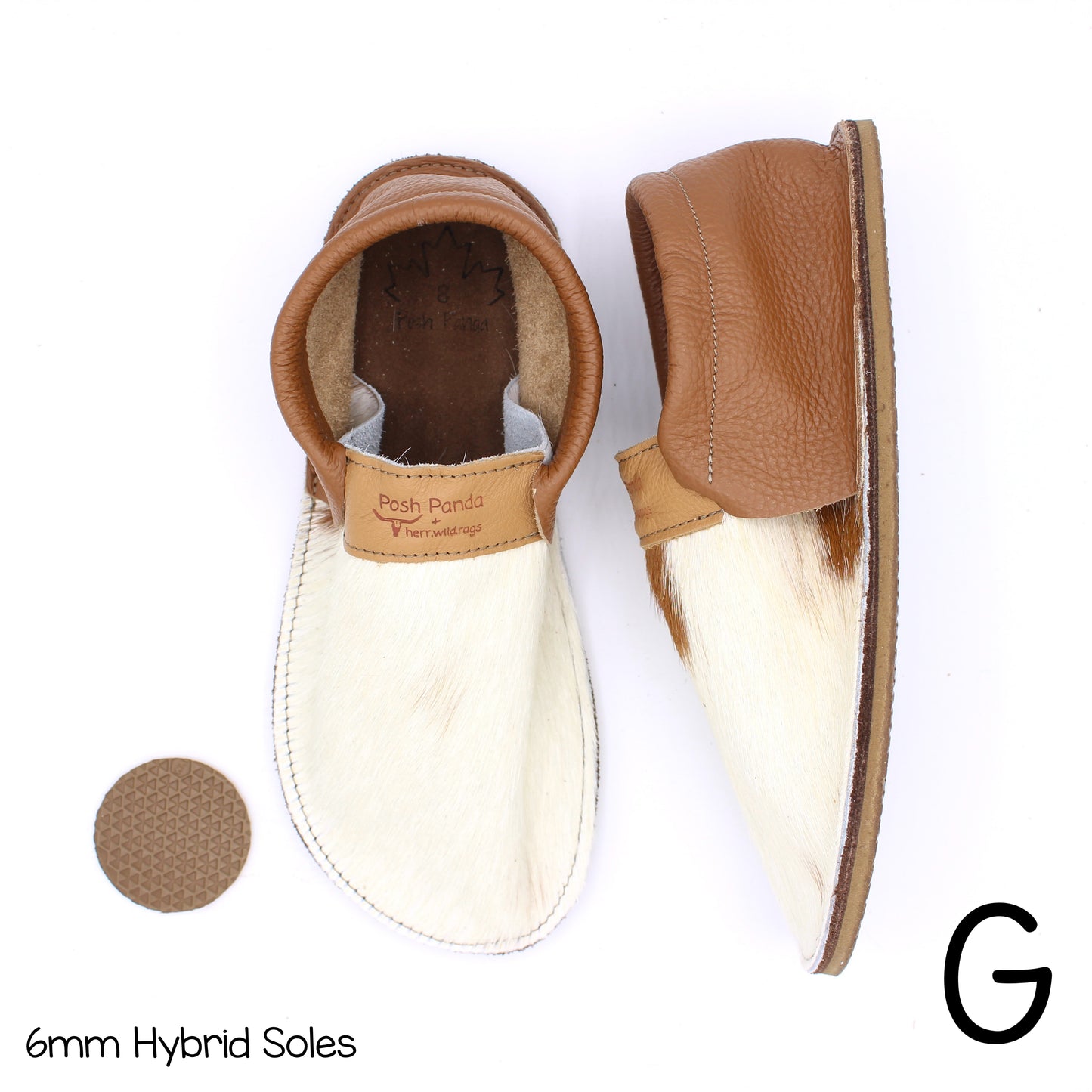 Hair Hide Collab Mocs - Ladies - SIZE 8 (4-6mm Soles)