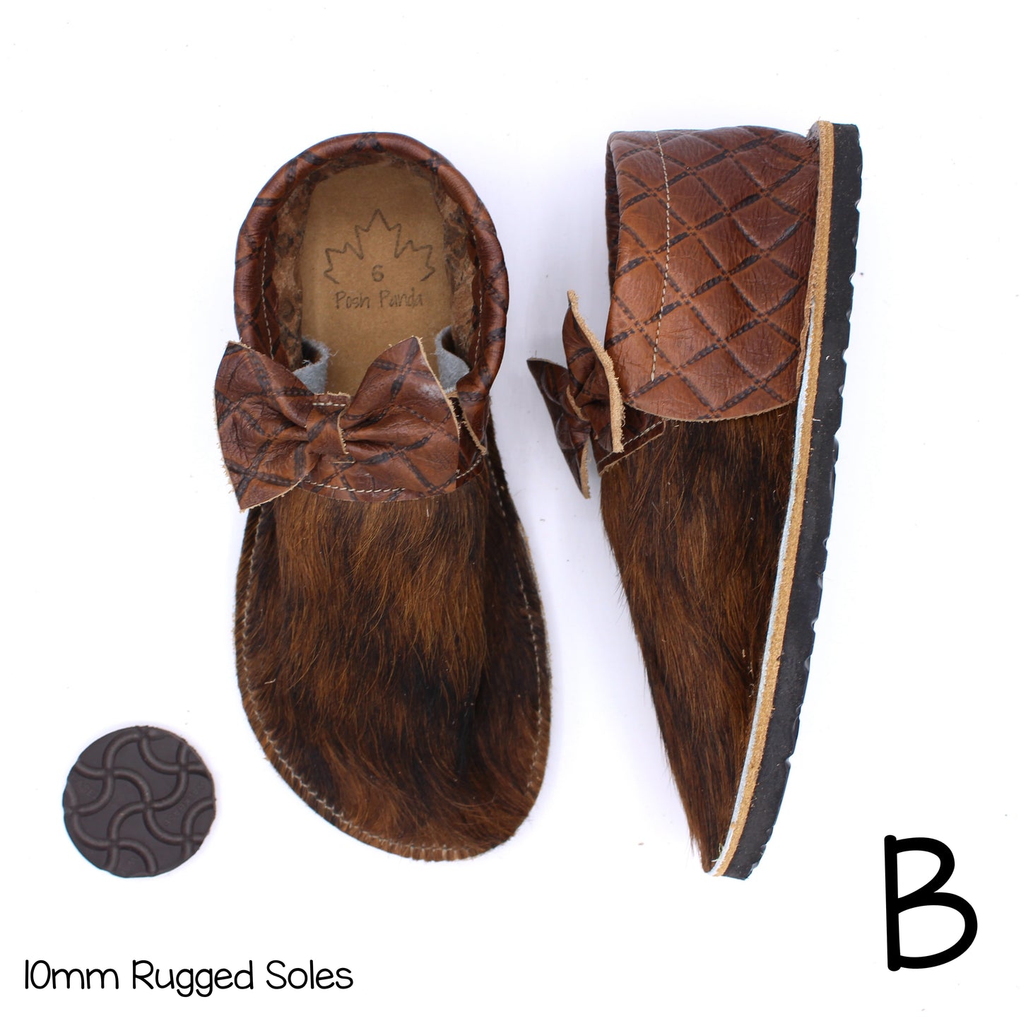 Hair Hide Collab Mocs - Ladies - SIZE 6 - RUGGED