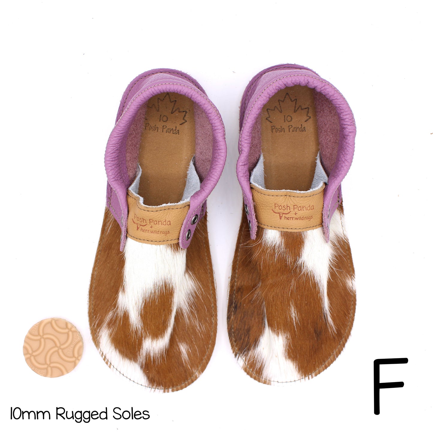 Hair Hide Collab Mocs - Ladies - SIZE 10 - RUGGED - Posh Panda