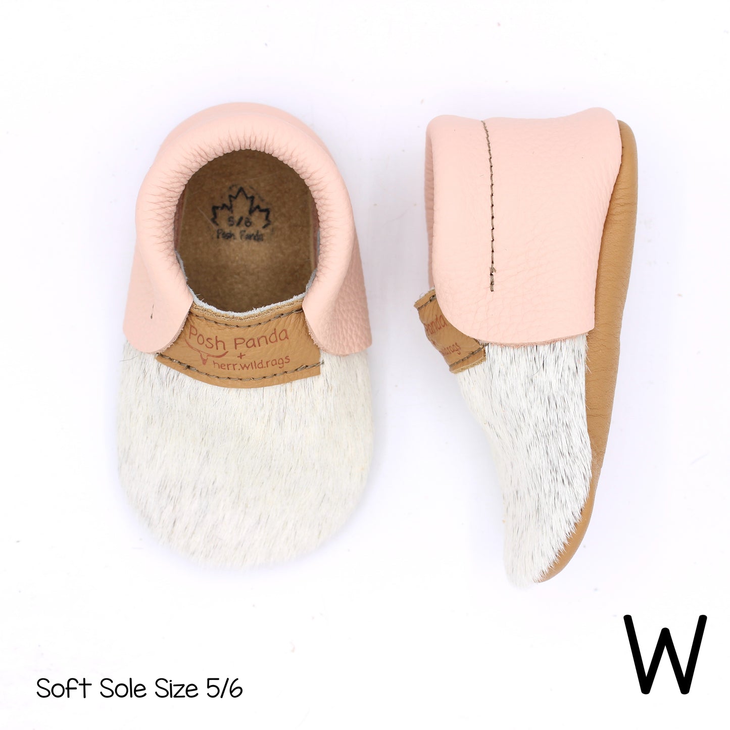 Hair Hide Mocs -  BABY/TODDLER (Soft Sole) - Size 5/6