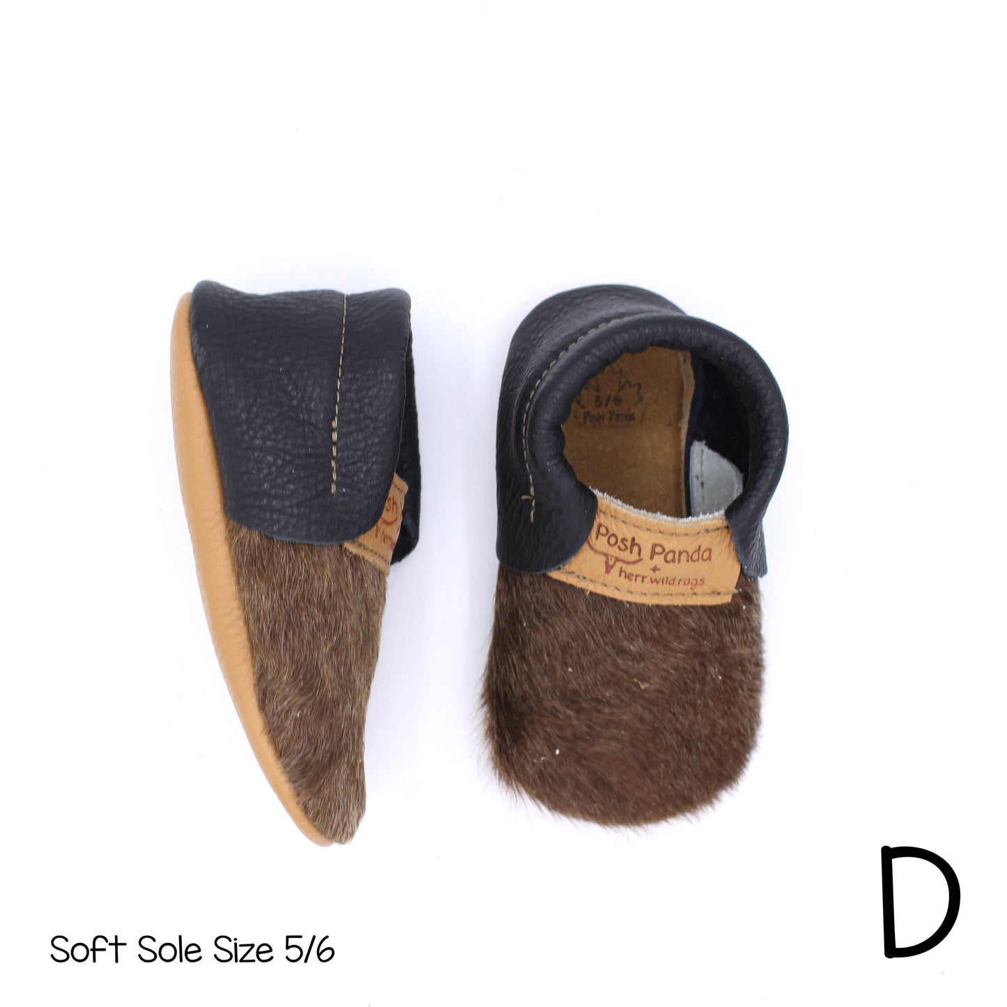 Hair Hide Mocs -  BABY/TODDLER (Soft Sole) - Size 5/6