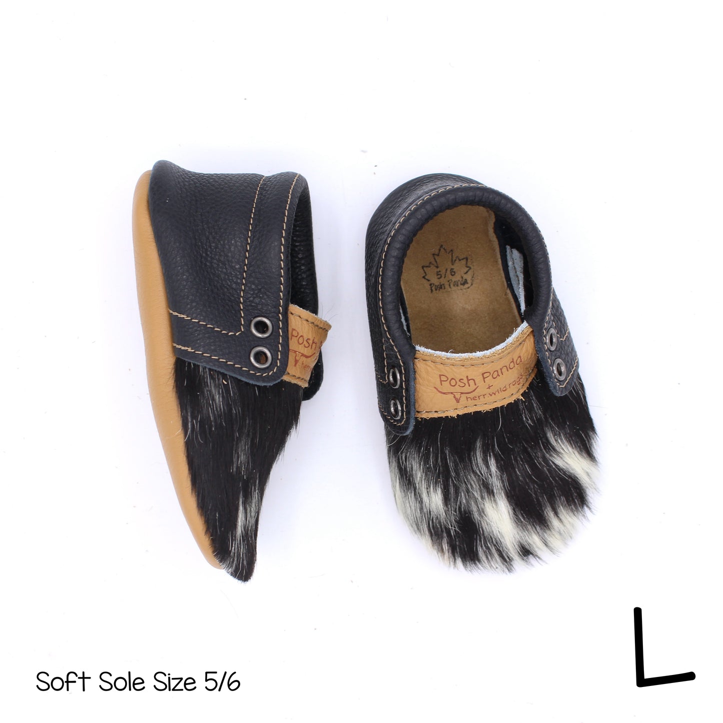 Hair Hide Mocs -  BABY/TODDLER (Soft Sole) - Size 5/6