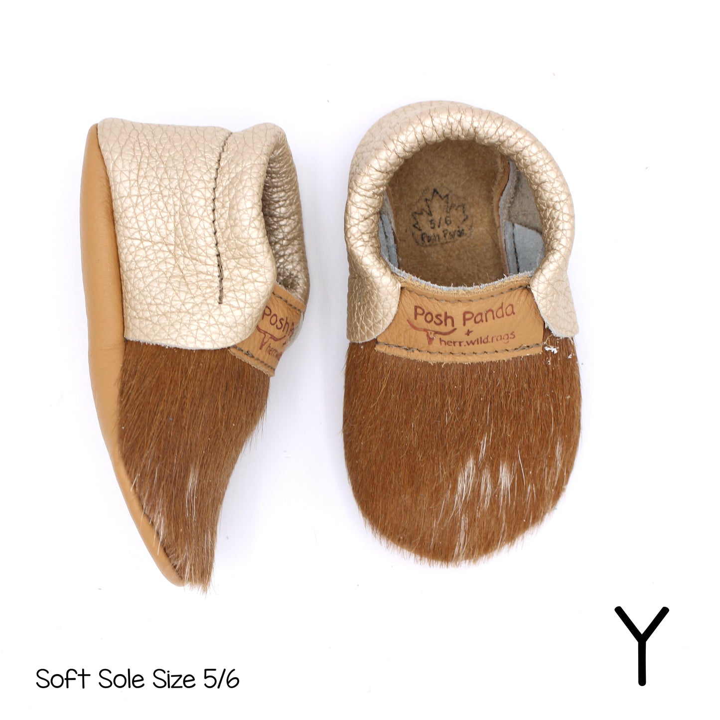 Hair Hide Mocs -  BABY/TODDLER (Soft Sole) - Size 5/6