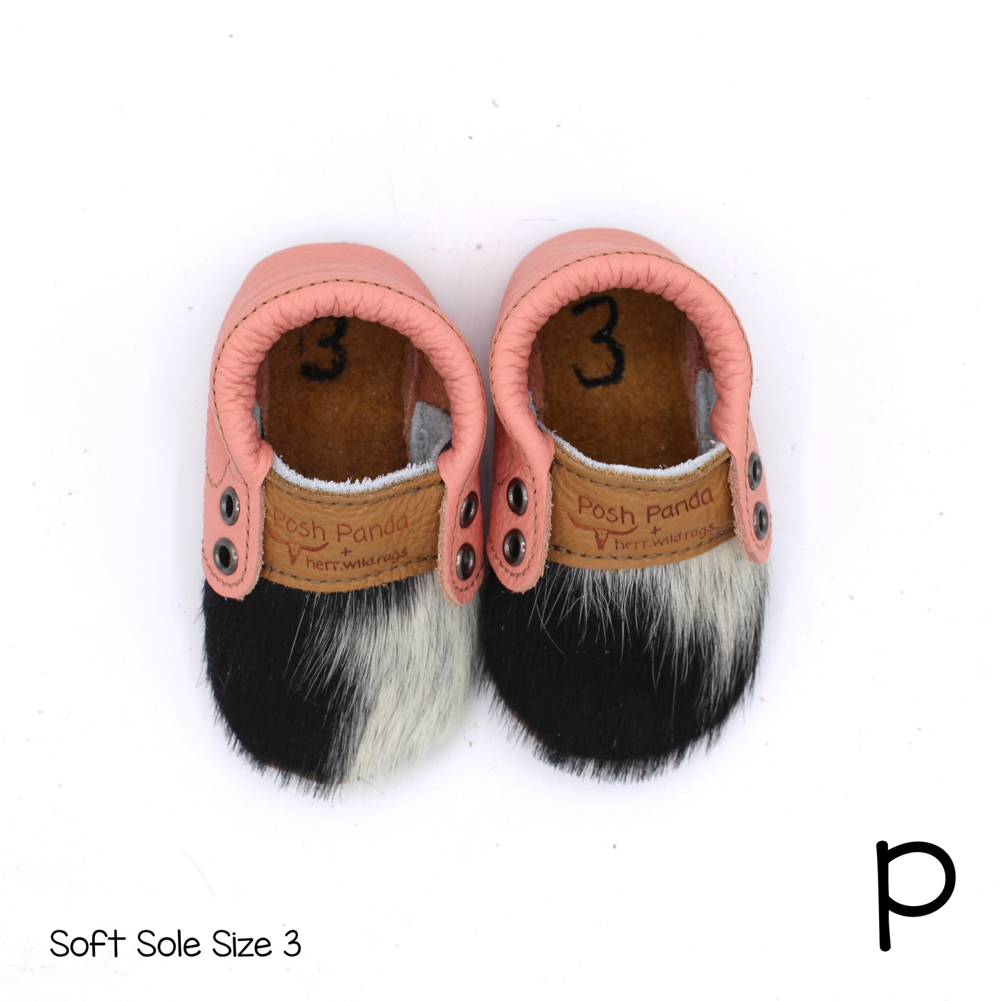 Hair Hide Mocs -  BABY/TODDLER (Soft Sole) - Size 3