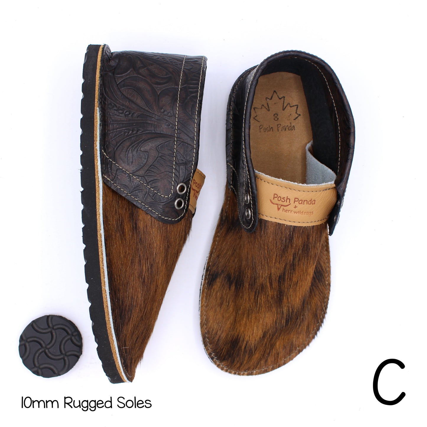 Hair Hide Collab Mocs - Ladies - SIZE 8 - RUGGED