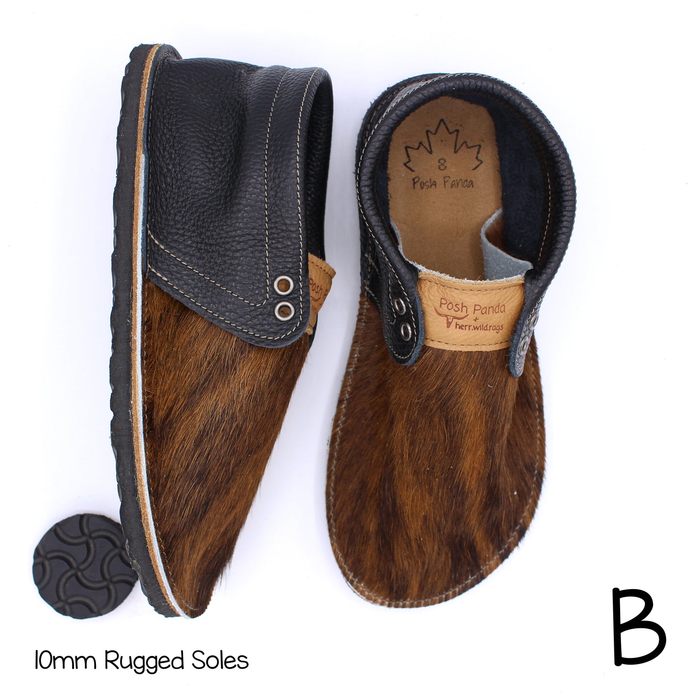 Hair Hide Collab Mocs - Ladies - SIZE 8 - RUGGED