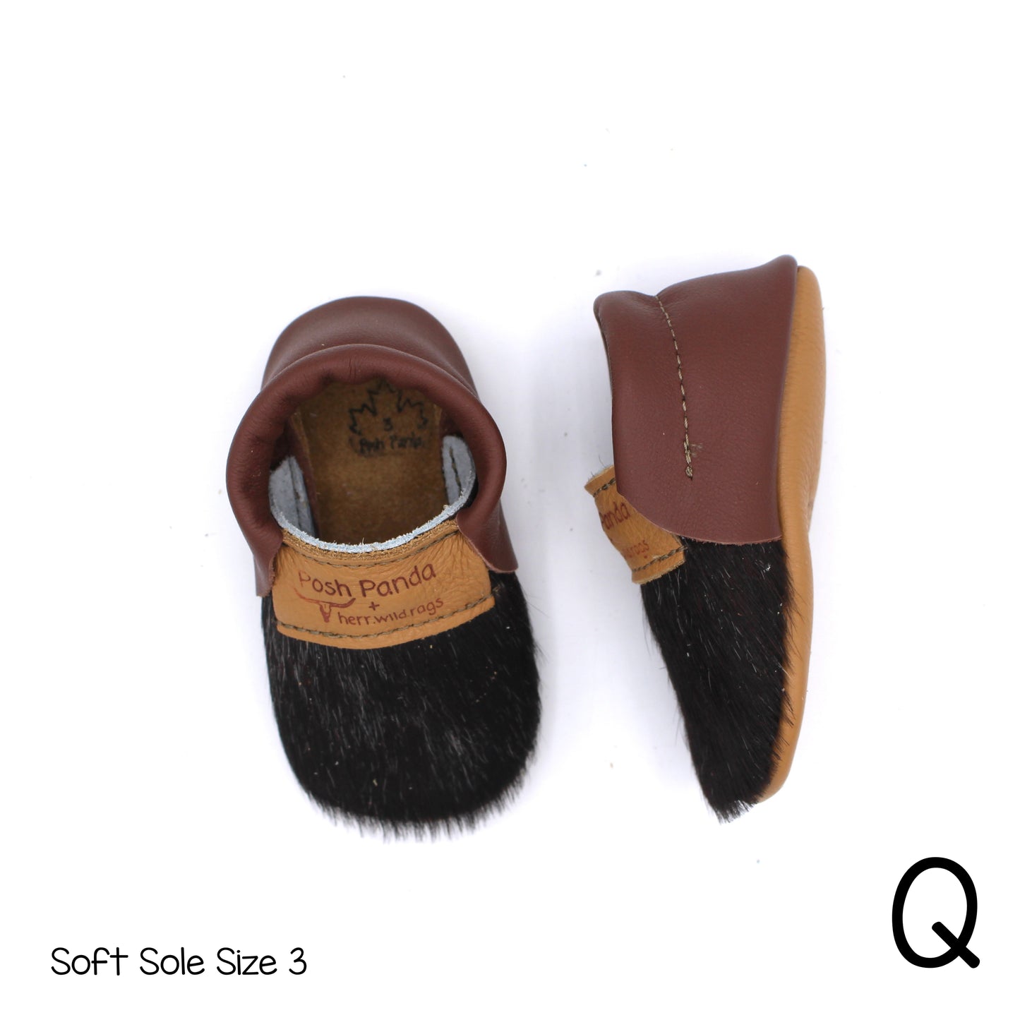 Hair Hide Mocs -  BABY/TODDLER (Soft Sole) - Size 3