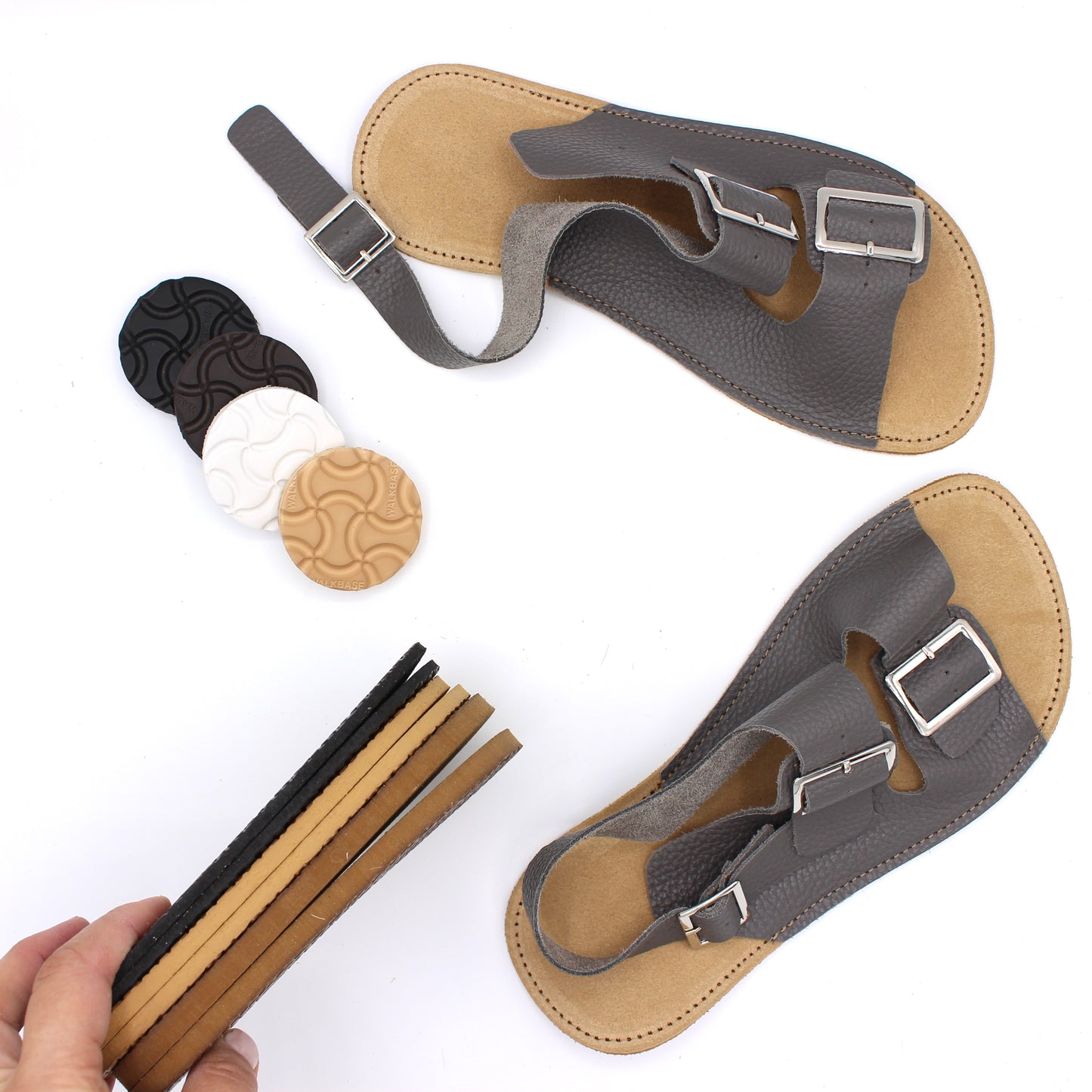 Custom Buckle Sandals with Straps