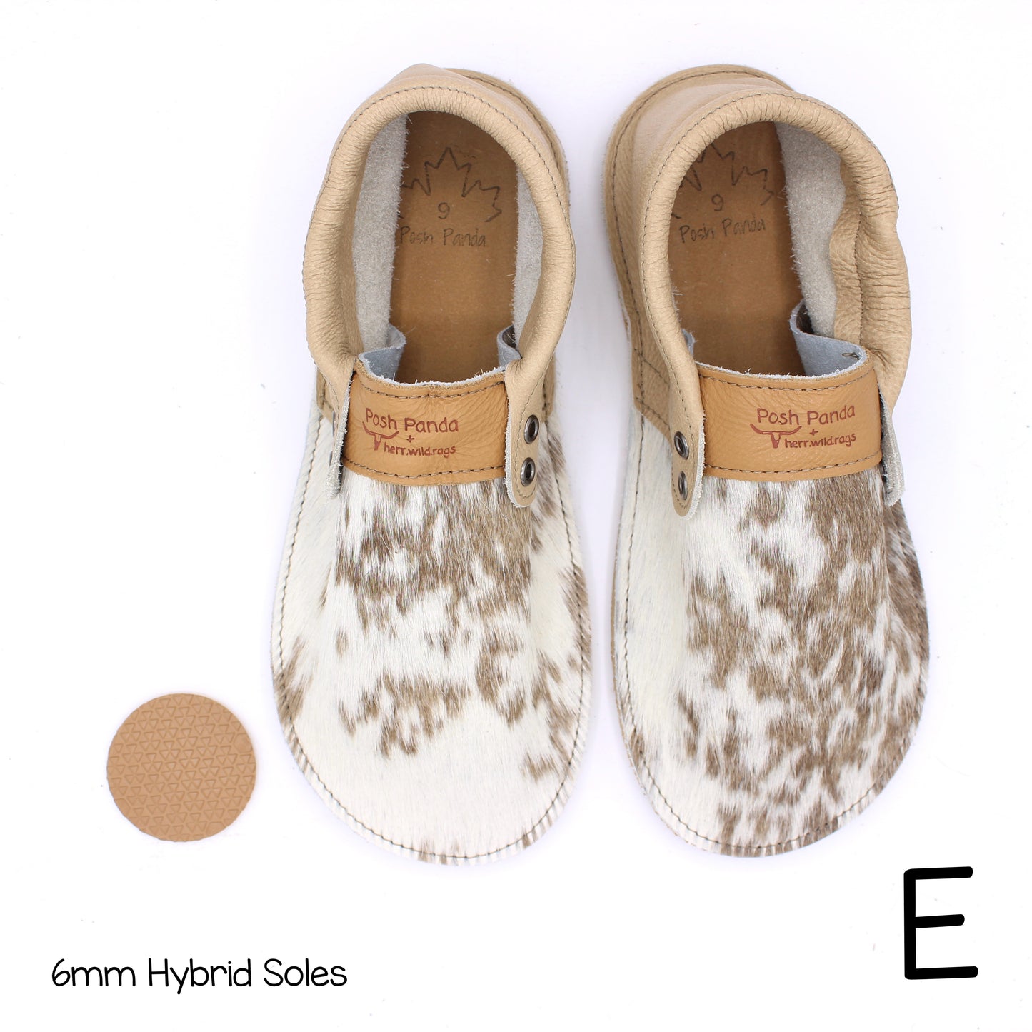 Hair Hide Collab Mocs - Ladies - SIZE 9 (4-6mm Soles)