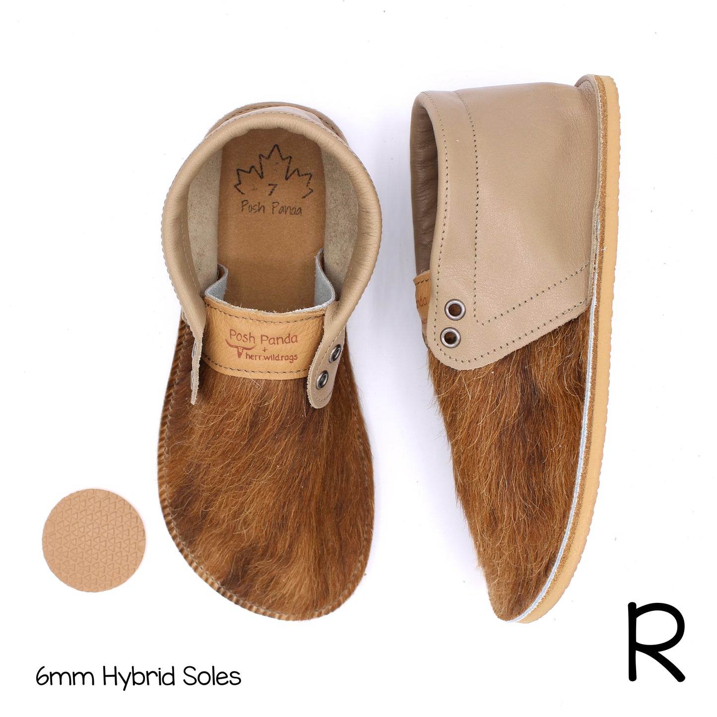 Hair Hide Collab Mocs - Ladies - SIZE 7 (4-6mm Soles)