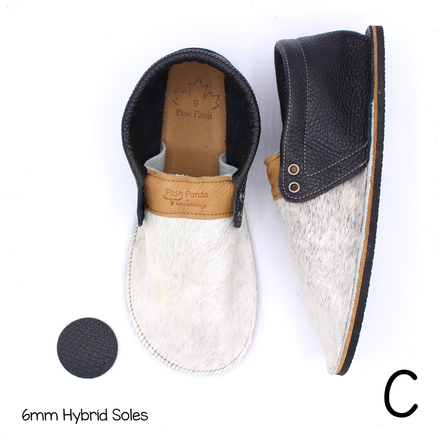 Hair Hide Collab Mocs - Ladies - SIZE 9 (4-6mm Soles)