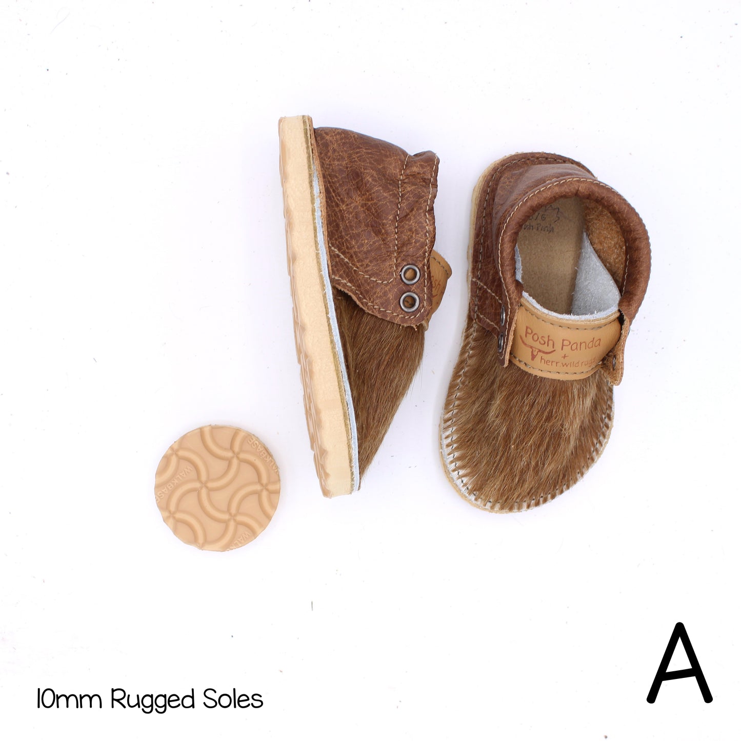 Hair Hide Mocs - TODDLER - Size 5/6 (RUGGED Sole)